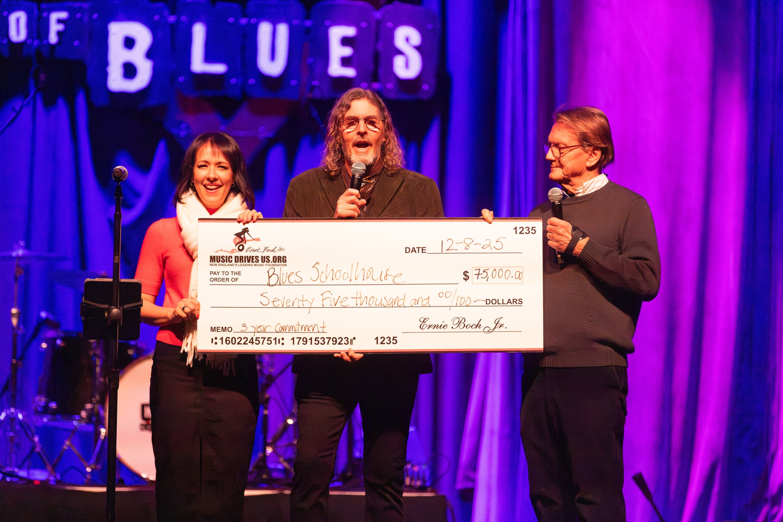 Music Drives Us Donates $75,000 to support the Blues School House program.