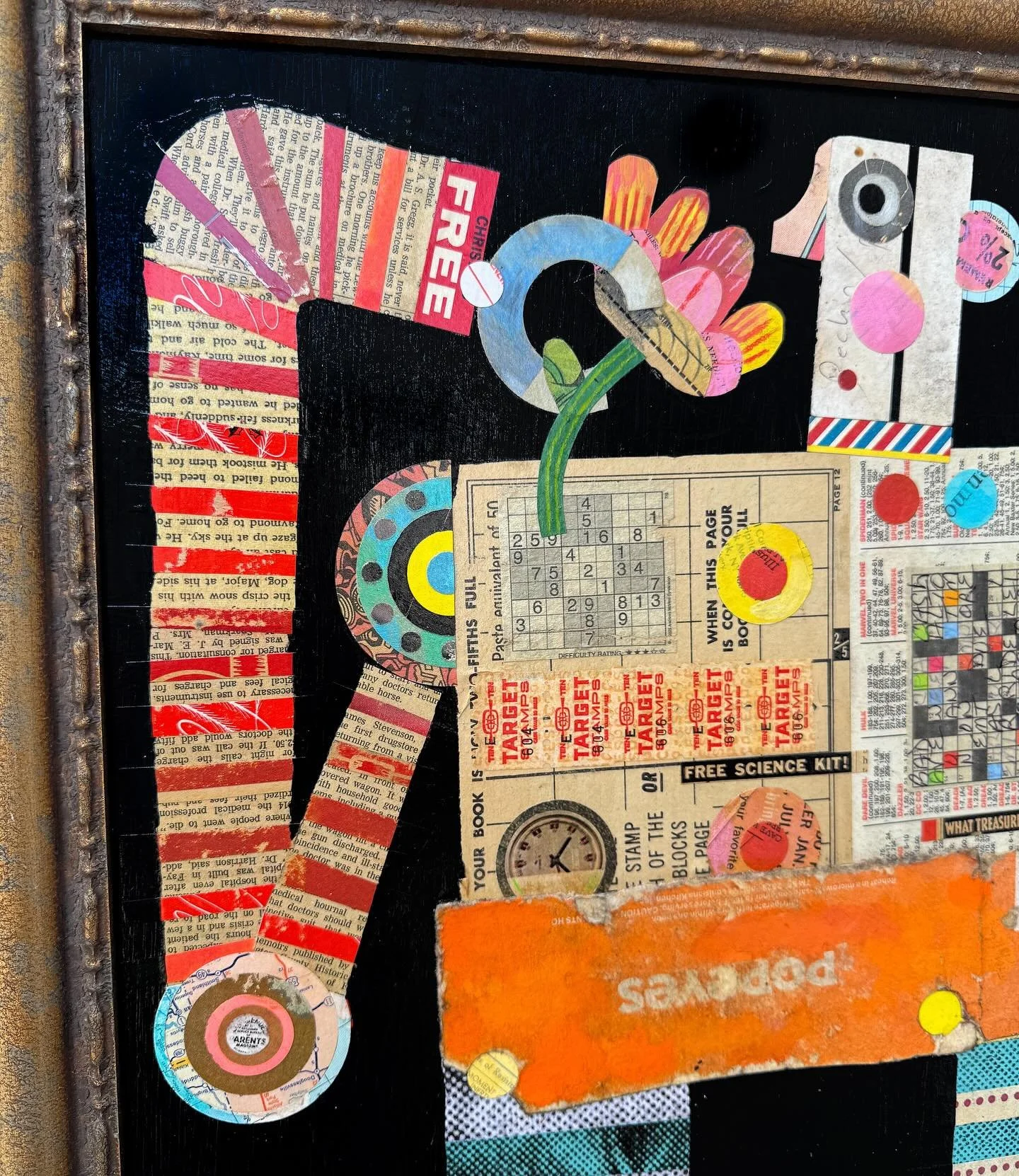 All framed-up and prettified. Some details of the new robot flower collage. I really love making these. 
#collage #robot @collagephiladelphia