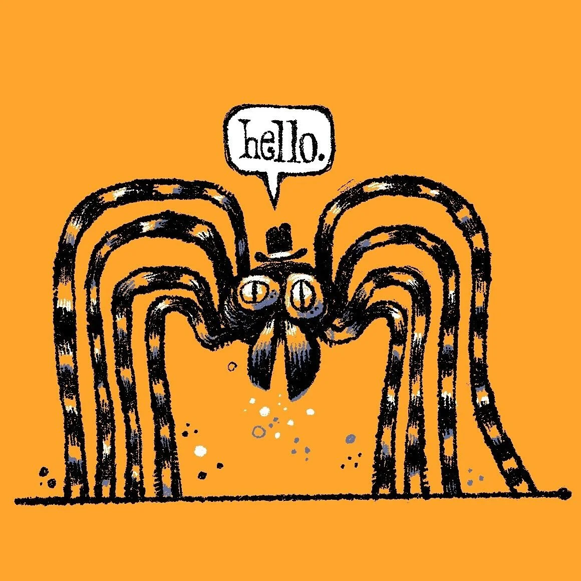 Getting close to Spider Season. Drew some varieties here. Process video on the final swipe.