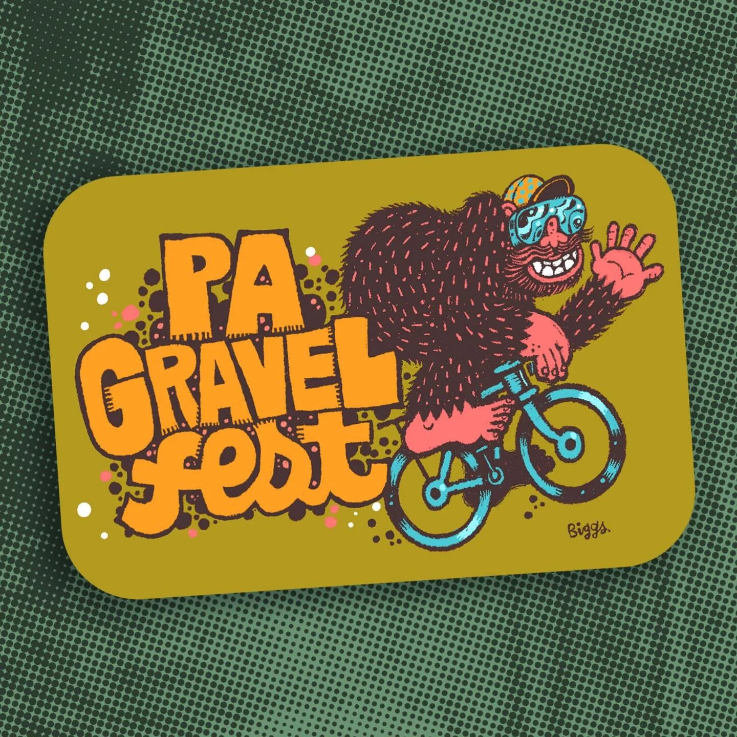 New sticker designs!
These for @pagravelfest, a weekend of bikes in the Pennsylvania mountains in September. 
I&rsquo;ll have some of these this weekend at the @phillybikeexpo and @dqpryor will have a big pile as well.
