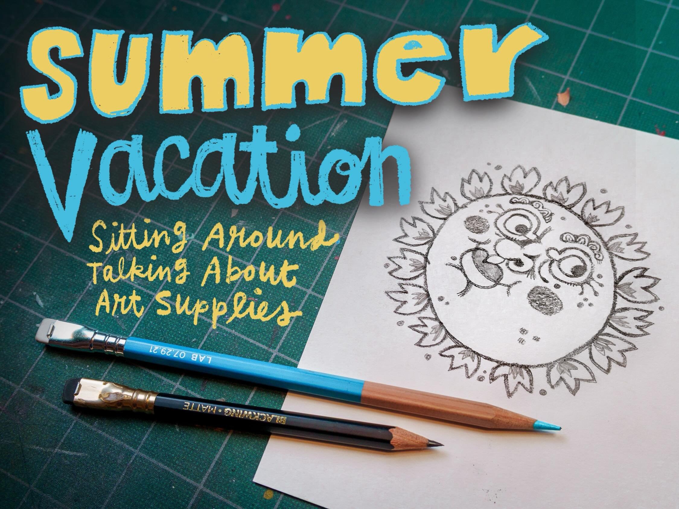 New Sitting Around Talking About Art Supplies video today. I took the camera into my classroom at @tyler_design_and_illustration and made my students tell me about their art supplies. Link is in the bio. 
Also, schools out for summer.