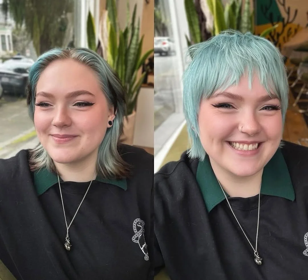 Repost from @styledbyseverine 

Transformation cut by @styledbyseverine! The pixie brings out so much personality and character 🦋❣️🪽

#edosalonandgallery #razorcut #pixiecut #sanfrancisco #shullet