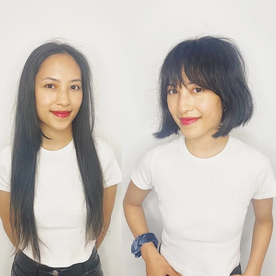 fresh, swingy #frenchbob by @ellienorski 💋🌹
.

#longtoshorthair #beforeandafterhair #bobhaircut #bobhairstyles #bobwithbangs #fashionblogger #edosalon