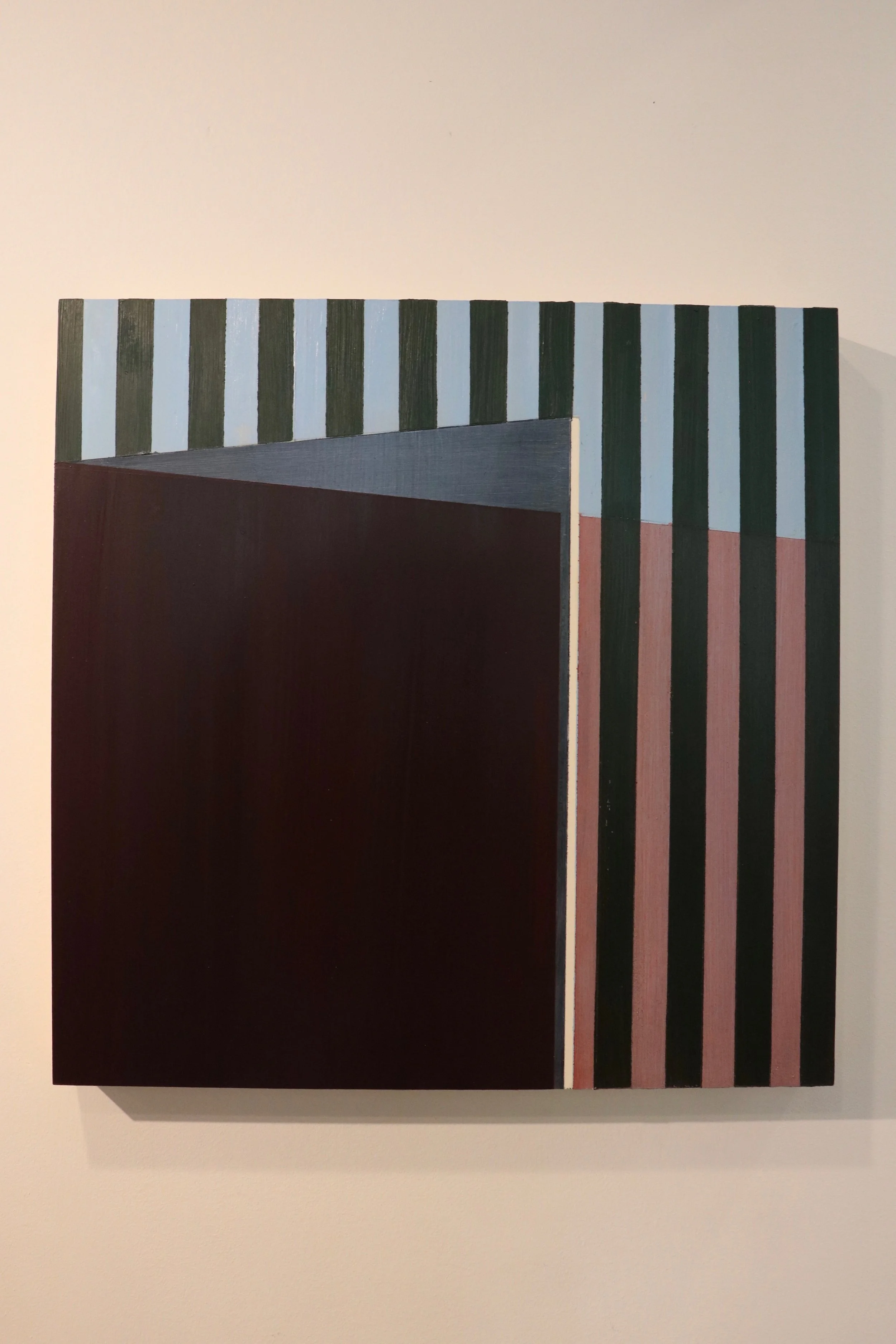 The Mystery of the Maroon Monolith // Allan Gorman // Oil on Panel // 16 x 16 in // $4800
