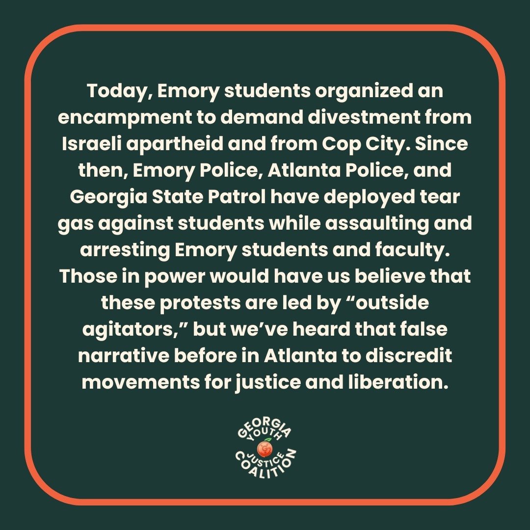 Young people across time, race, and movements for equality have always helped lead the way to a better future.

As students at Emory University, Georgia State, Morehouse College, Spelman College, Georgia Tech, and colleges across Georgia, we are unit