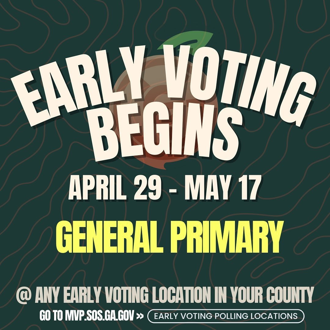 Early voting for the May 21st Georgia General Primary begins today! We believe young people deserve real accountability from our campus administrators and from our elected officials. People in power are counting on us to give in to give in to anger o