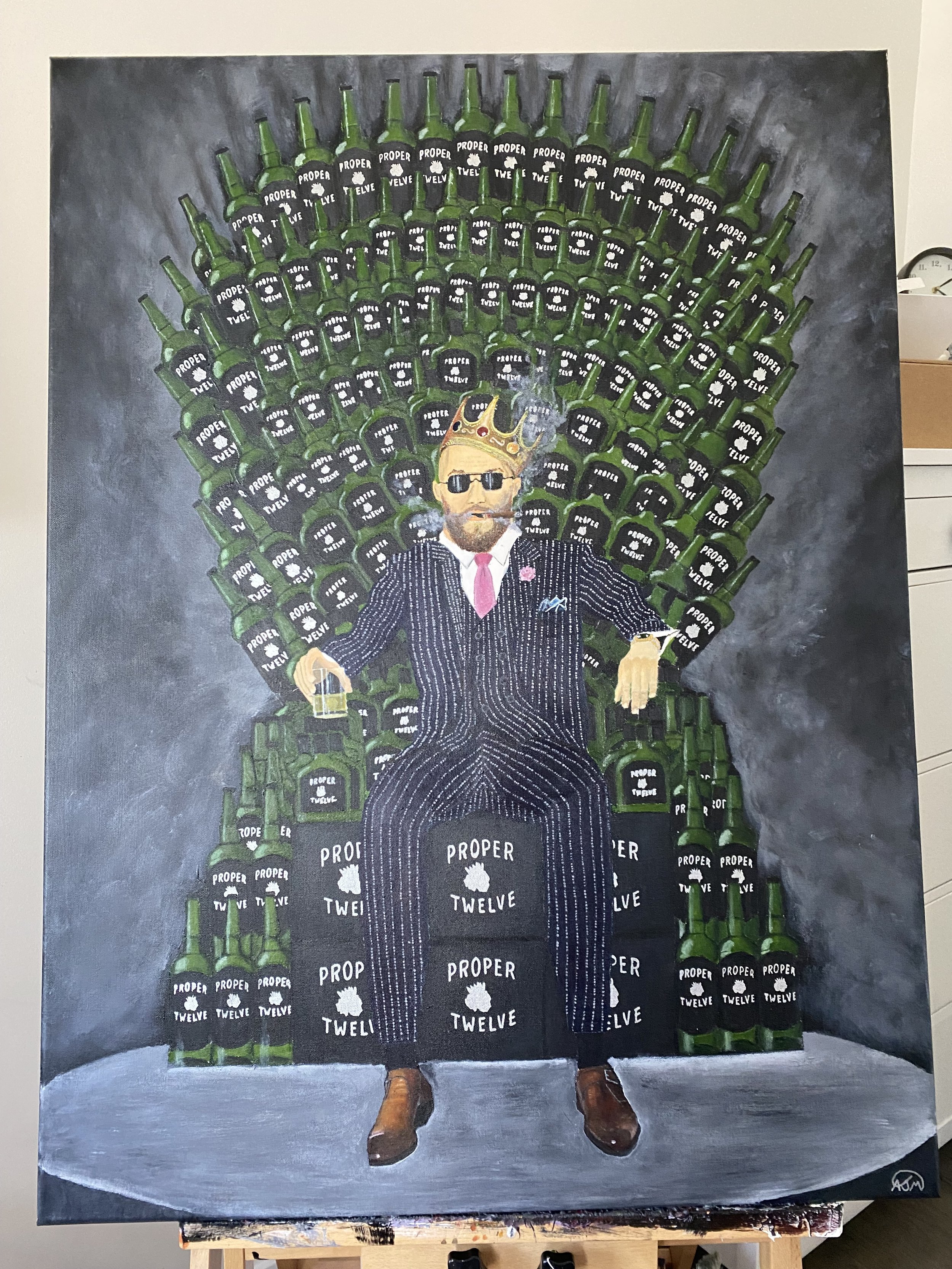 "Game of Mcgregor" 36x48 - Acrylic on canvas