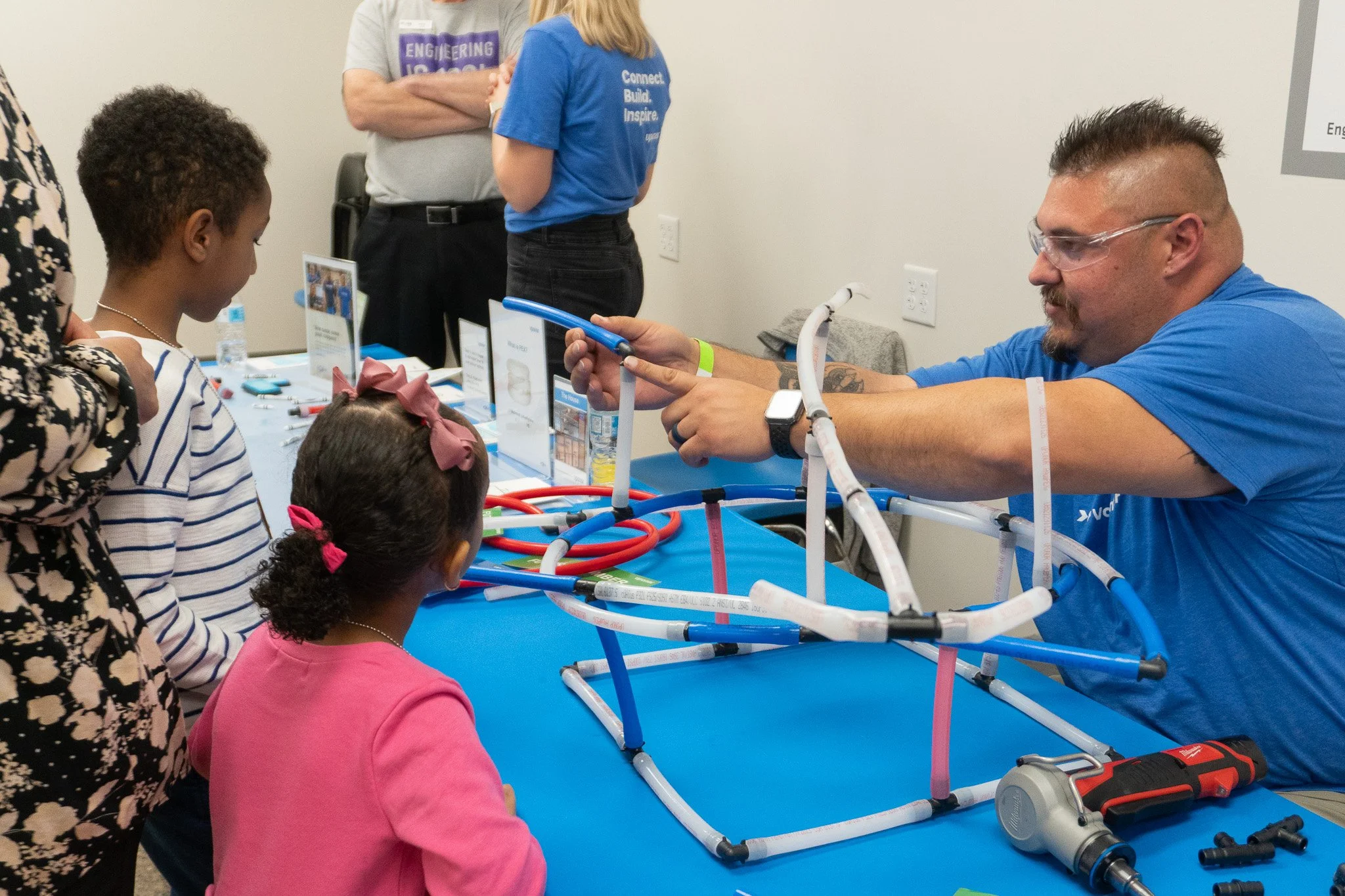 GF will be presenting their exciting technology at our annual Tech Fest family event this Saturday, February 21, from 10 a.m. to 4 p.m., alongside over a dozen other community and corporate partners. 

Using PEX pipe, a Milwaukee power tool, a ring, 