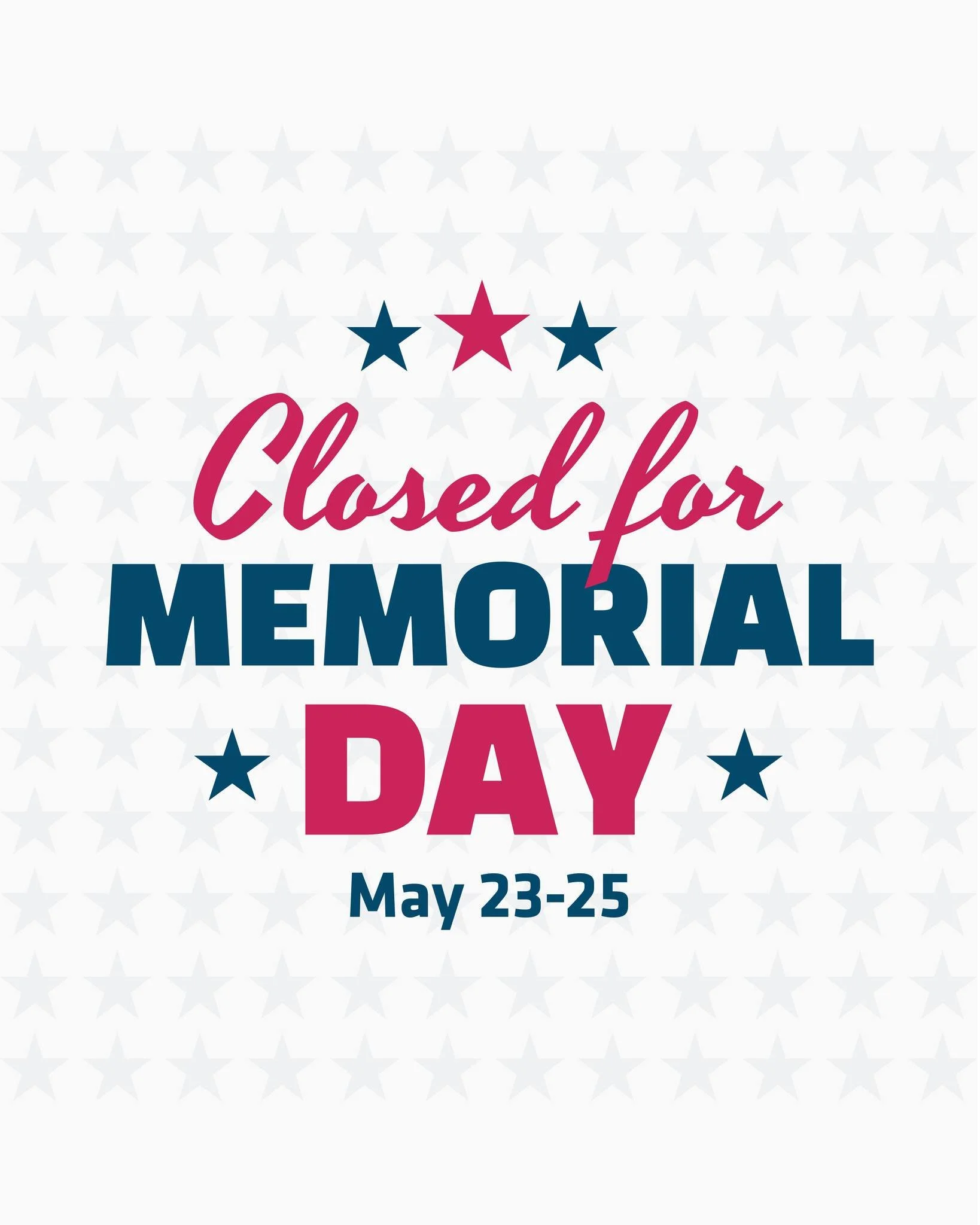 The museum is closed this weekend, Saturday, May 23 through Monday, May 25. Have a wonderful Memorial Day weekend!