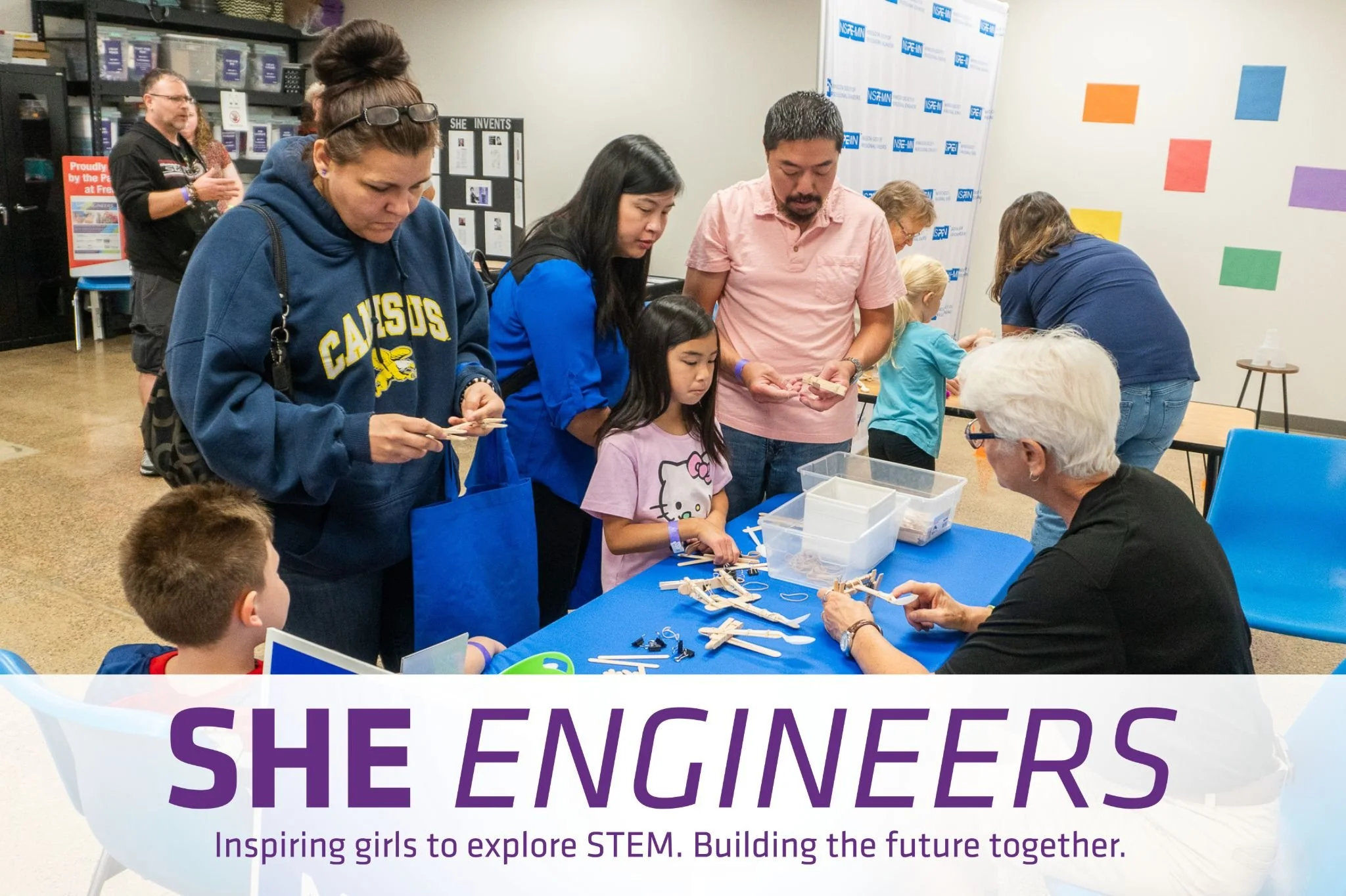 Save the date for our annual family event, She Engineers, on Saturday, September 19!

NEW this year: Start event day with a special opportunity to meet STEM role models, enjoy a continental breakfast, and have first access into the event with the pur