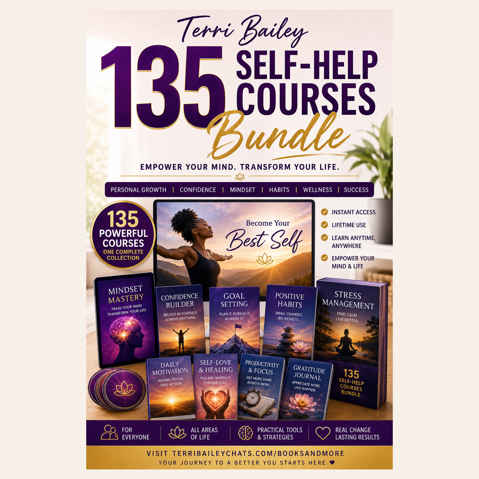 135 Self-Help Courses Bundle | Personal Growth, Confidence, Mindset & Empowerment Collection