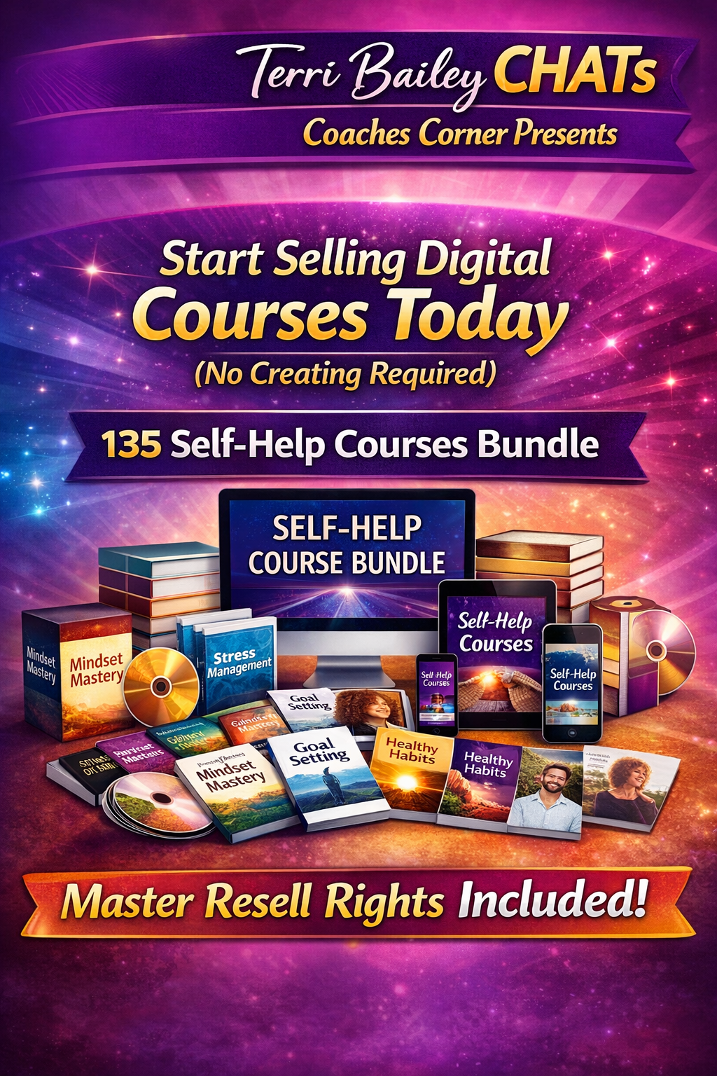 Terri Bailey CHATs 135 Self Help Courses from PLR How with MRR
