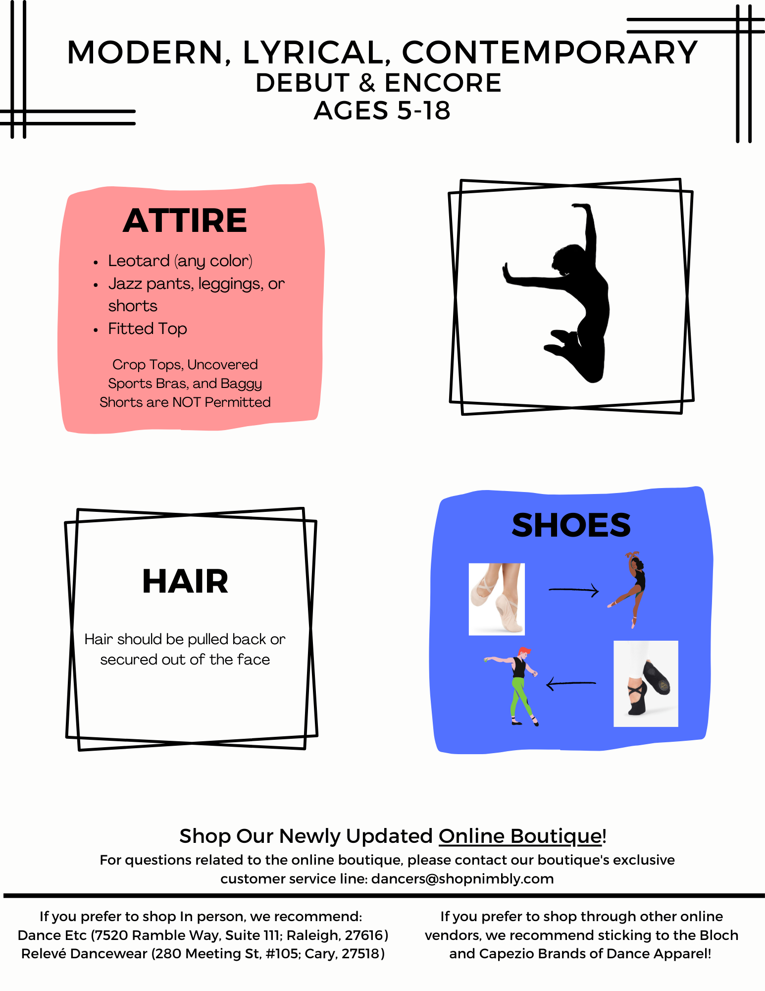 Dance Studio Dress Code — Stage Door Dance | Performing Arts Studio in ...
