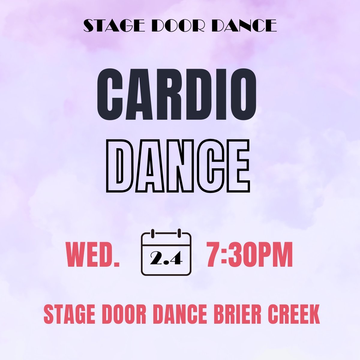 SDD February Adult Fitness: Cardio Dance: Feb 4th @ 7:30pm