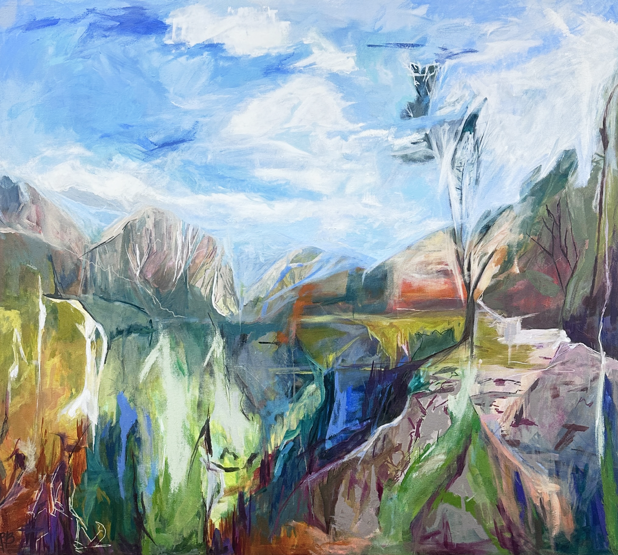 THE WEST WILL ALWAYS BE HERE FOR YOU, acrylic and oil on canvas, 40" x 45"