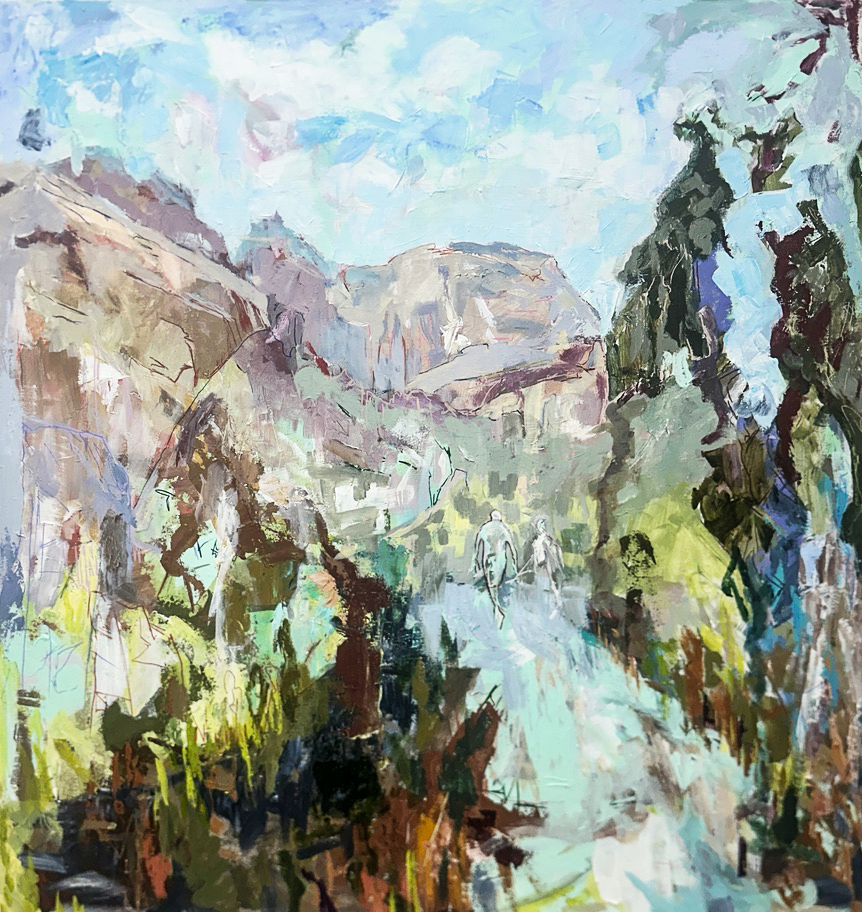 THE SPACE WE KEEP, acrylic on canvas, 55" x 43"