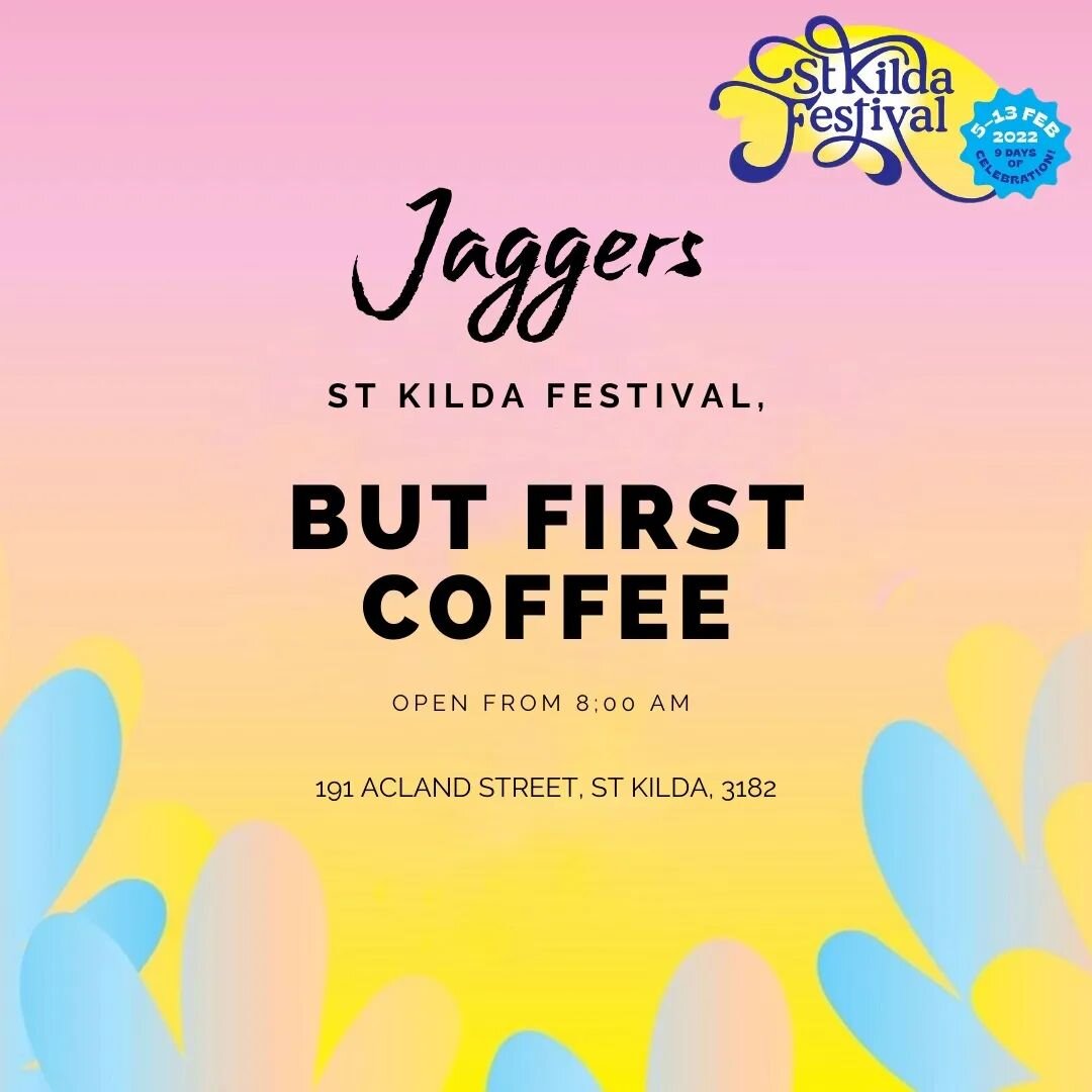 Yes, we are open during ST KILDA FESTIVAL!!!!!! 🙌
From 8 am till late serving the goods 👌
📍 191 Acland St, St Kilda, 3182
.
.
.
.
.
.
.
.
.
.
#stkildacocktailbar #stkildacafe #stkilda #jaggersmelbourne #jaggersstkilda #stkildafestival #stkildafest