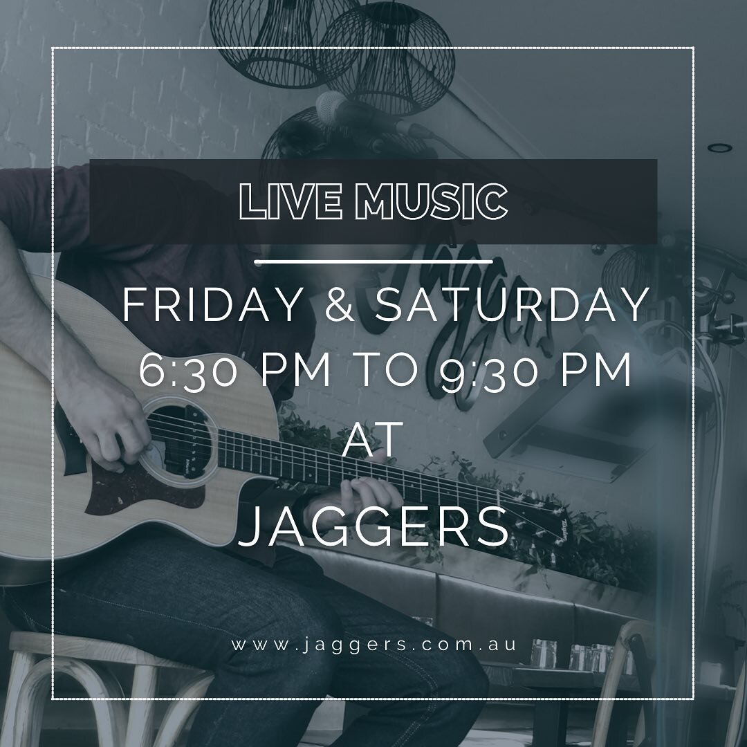 *LIVE MUSIC* 
Every Friday and Saturday
6:30 pm to 9:30 pm 🙌