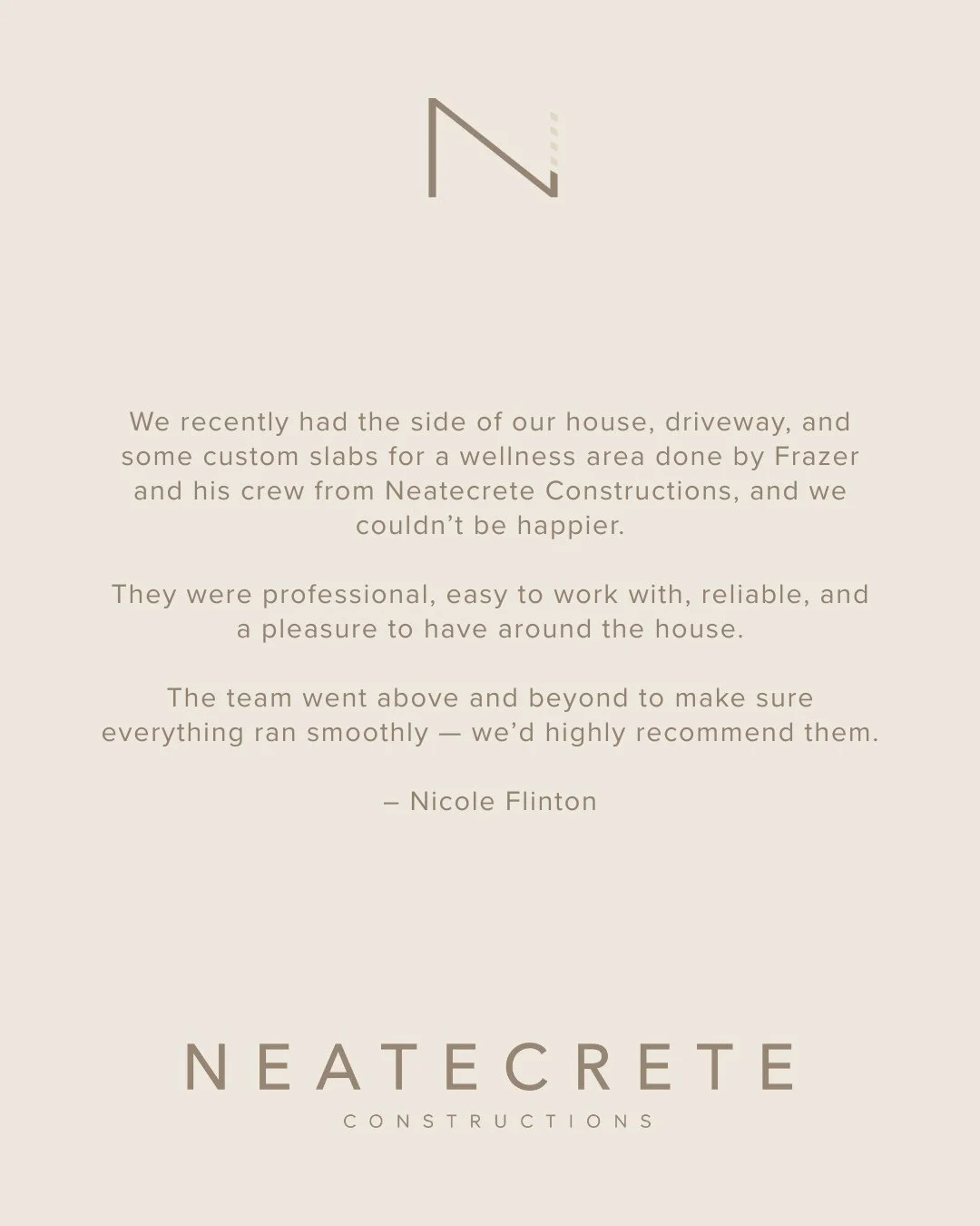 Professional, exceptional quality. Every time. We removed Nicole&rsquo;s old existing concrete and replaced it with a new, high-quality finish.⁠
Thank you Nicole, for your feedback &mdash; swipe to see the process.