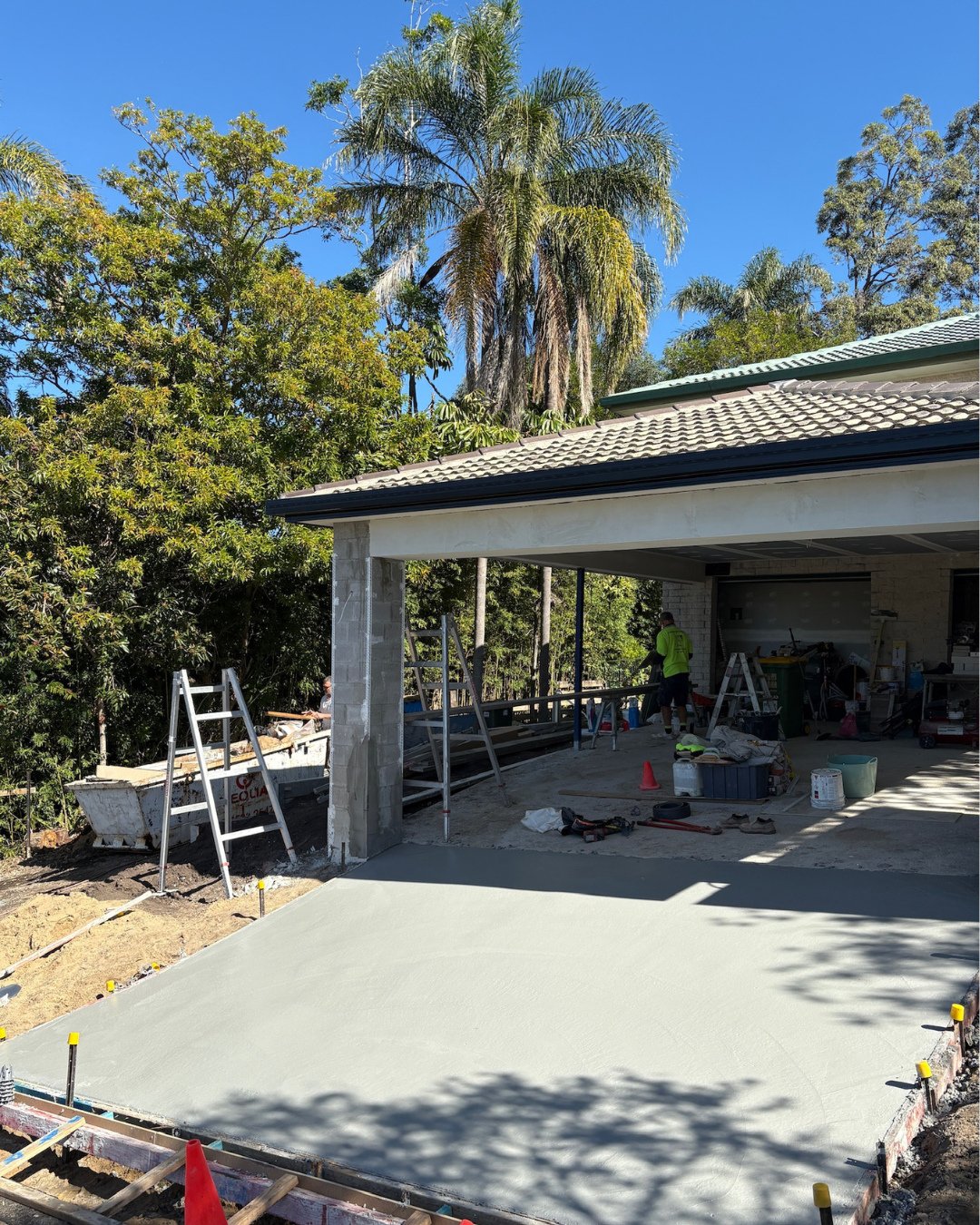 Another quality finish from the crew &mdash; fresh driveway pour for Mitch in Ashmore.