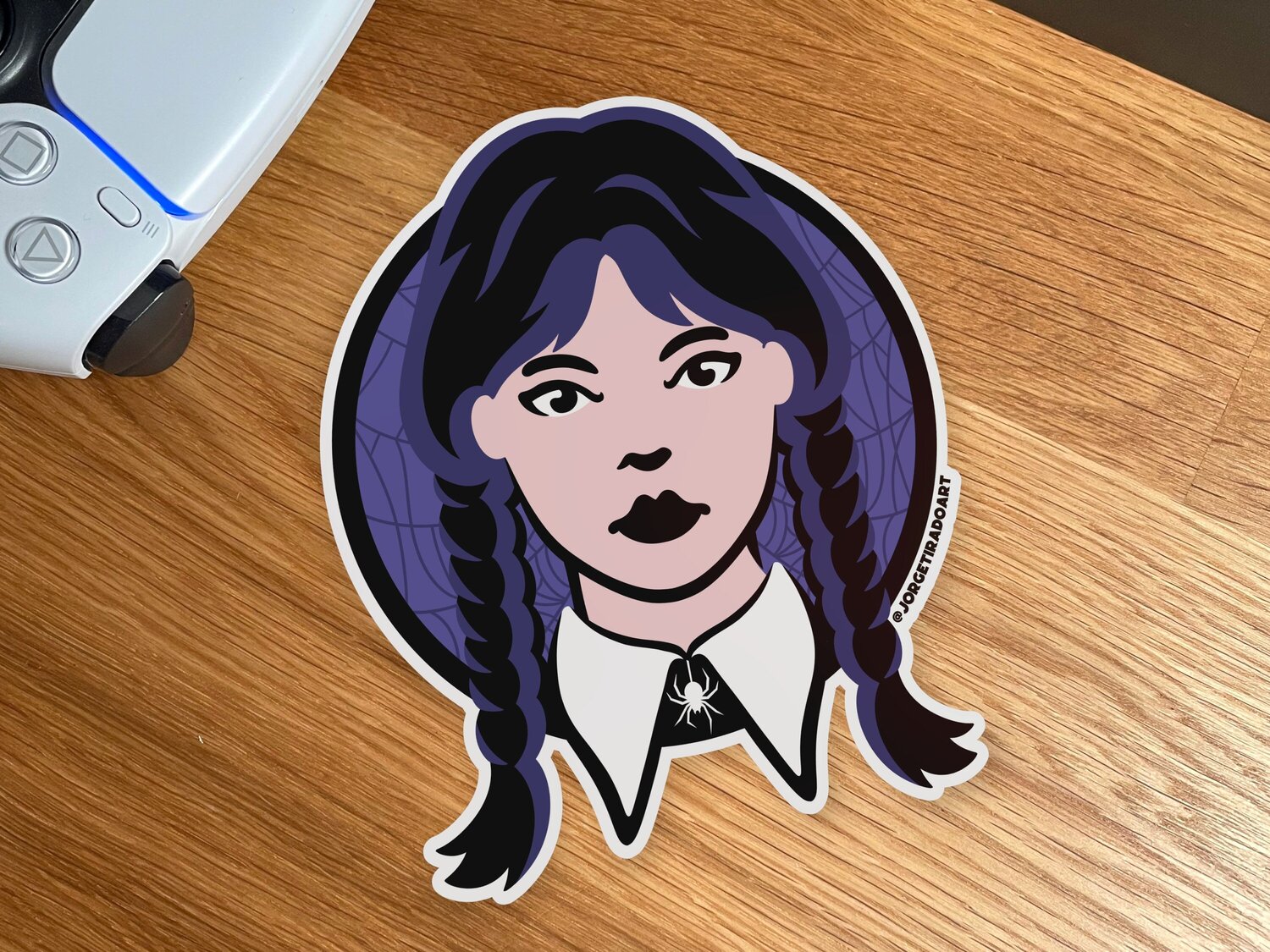 Wednesday Addams Socially Distant | Sticker