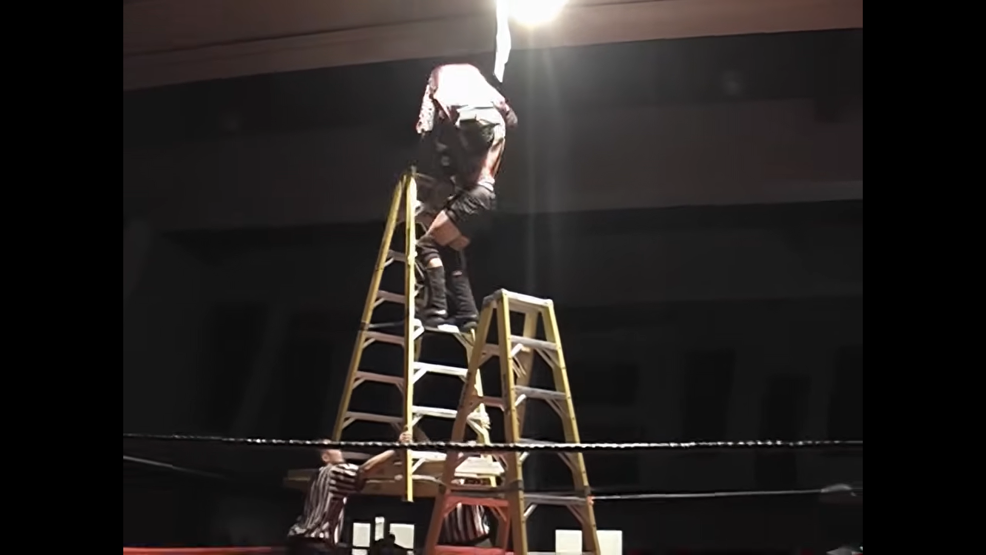 Hell Storm vs. Crazy Crusher (ladder match) for the EWR Championship, from Elite Wrestling Revolution Brutal Carnage