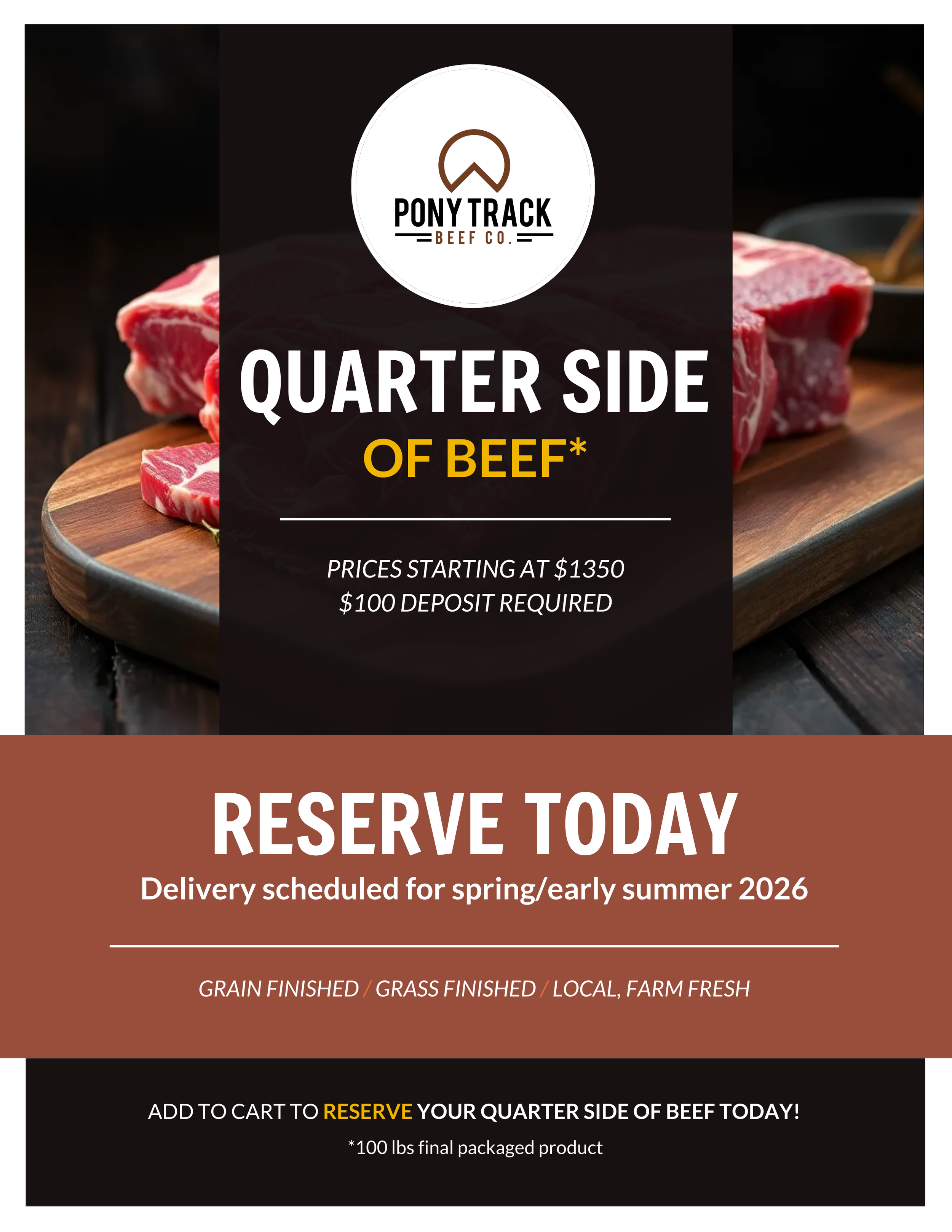 Quarter Beef Deposit