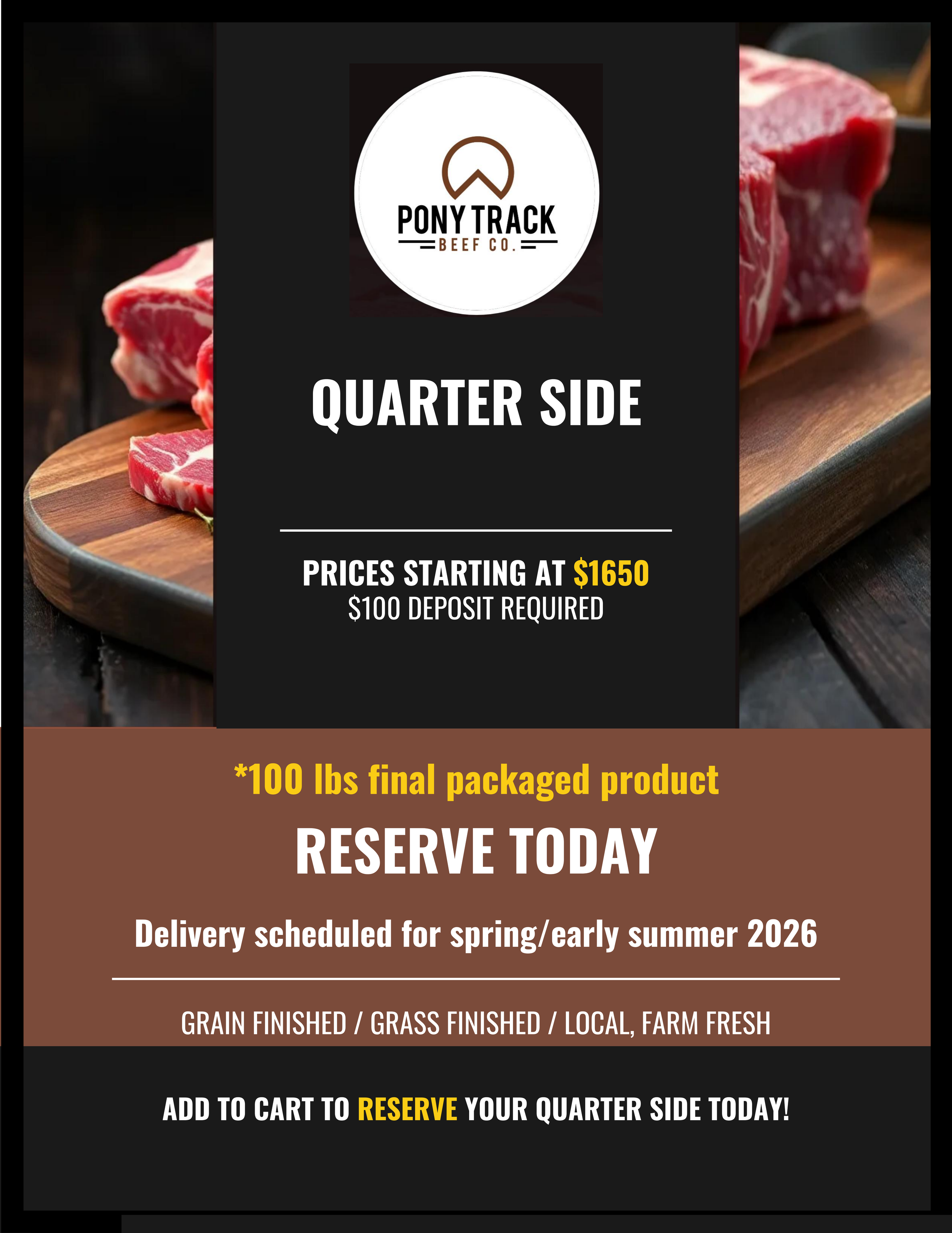 Quarter Beef Deposit