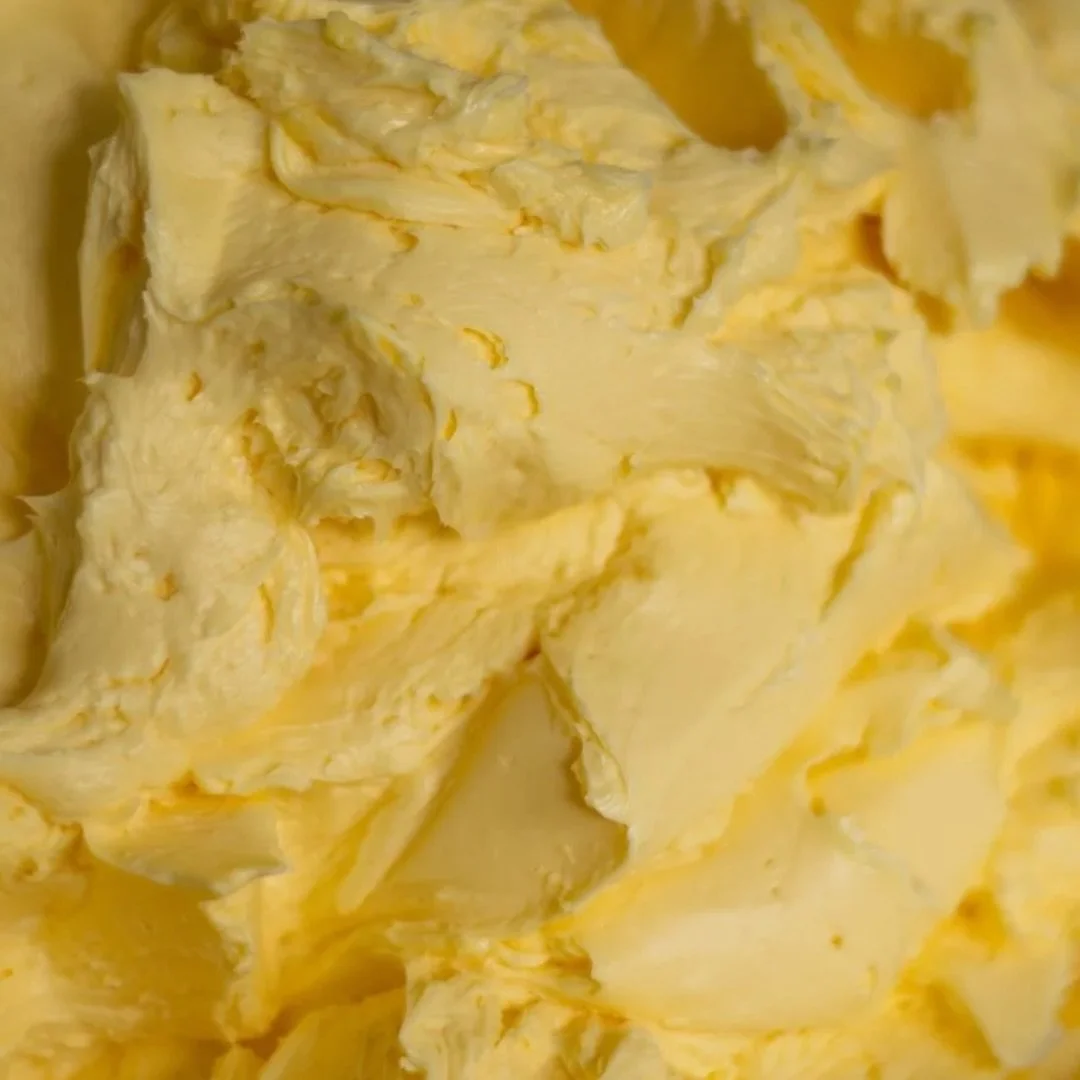 Our butter starts with the rich cream from our Jersey cows. 

We culture the cream before churning, allowing natural fermentation to develop the deep, slightly tangy flavor traditional butter is known for.

The result is a butter that is rich, creamy