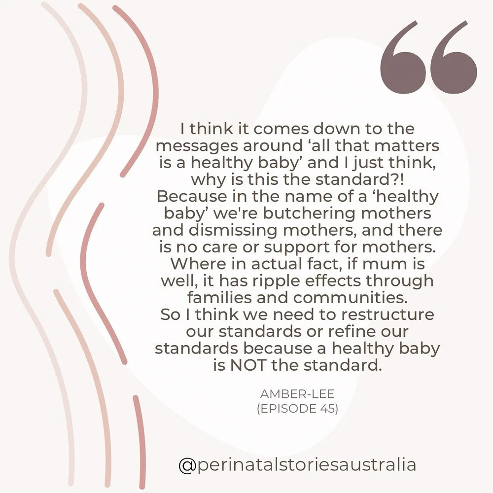 IT&rsquo;S TIME TO SHIFT THE STANDARD . . .

In honour of Birth Trauma Awareness Week, I wanted to share these incredible words from my conversation with Amber-Lee @thepowerofbirth in episode 45.

We hear it all the time: &ldquo;All that matters is a