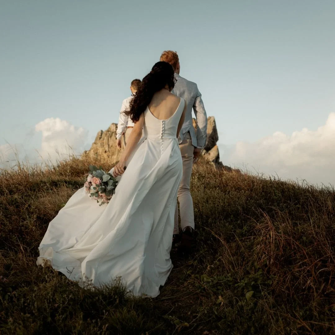A-line minimalist custom gown
