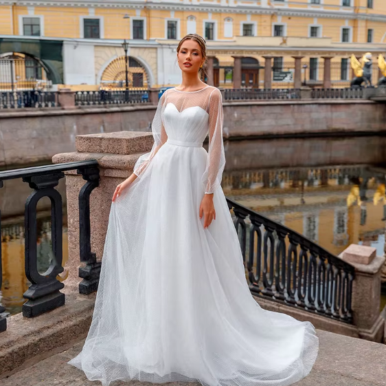 Sleeves, Neckline: illusion, Neckline: Sweetheart, Fabric: Minimalist