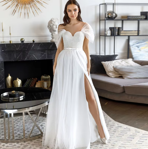 Sleeves, Neckline: Sweetheart, Fabric: Minimalist