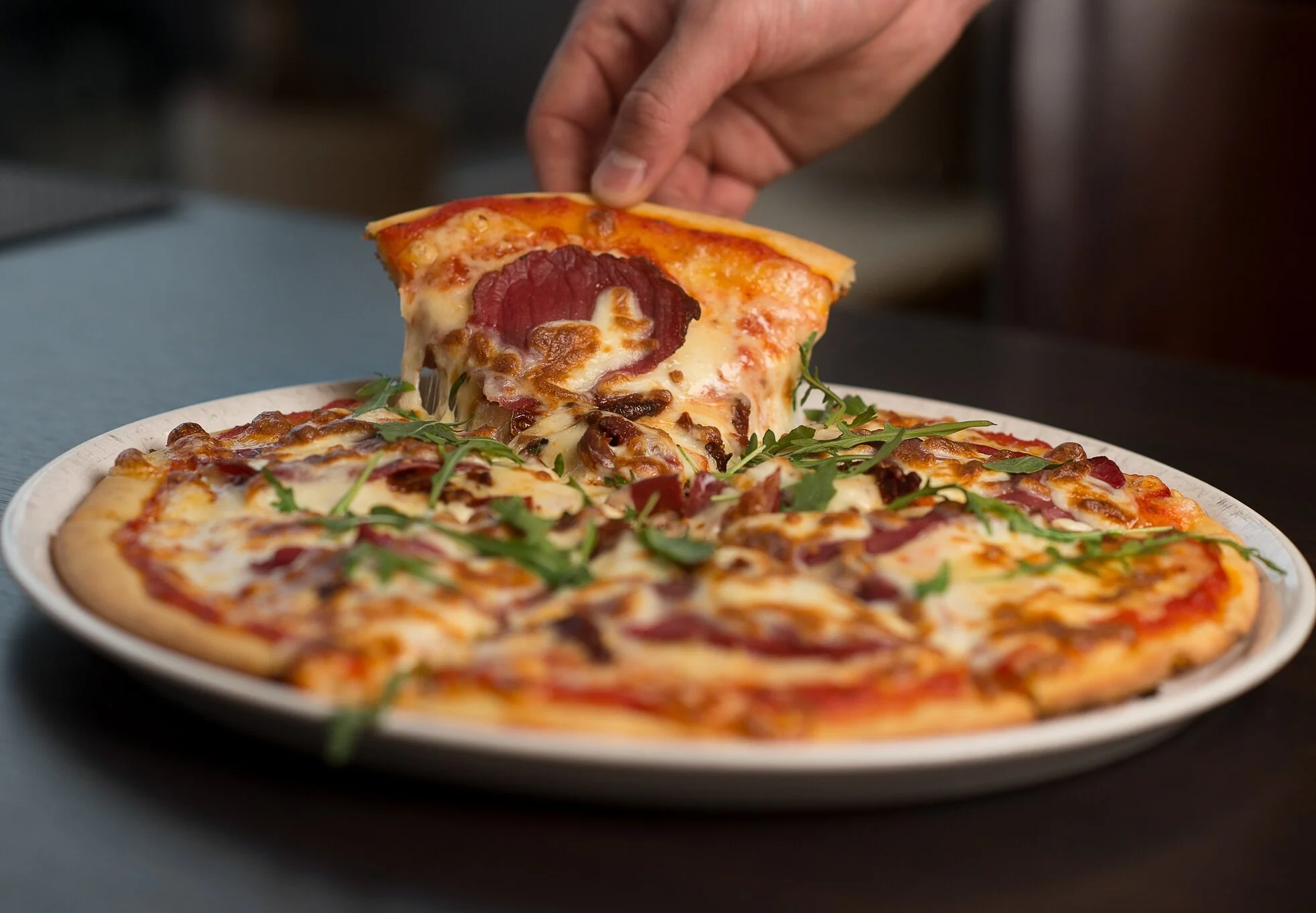 Om pizzan är för stor