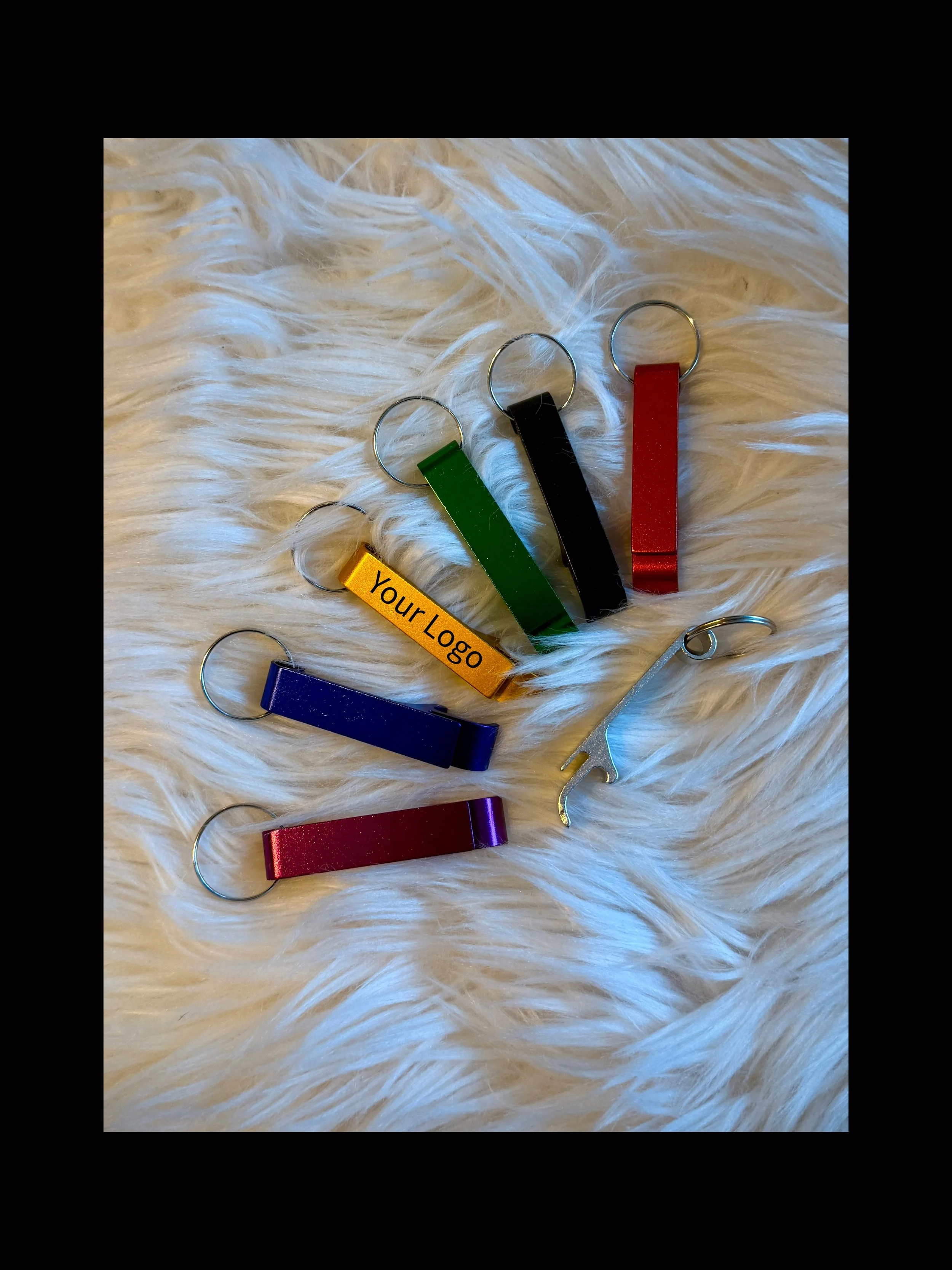Various colours metal bottle openers