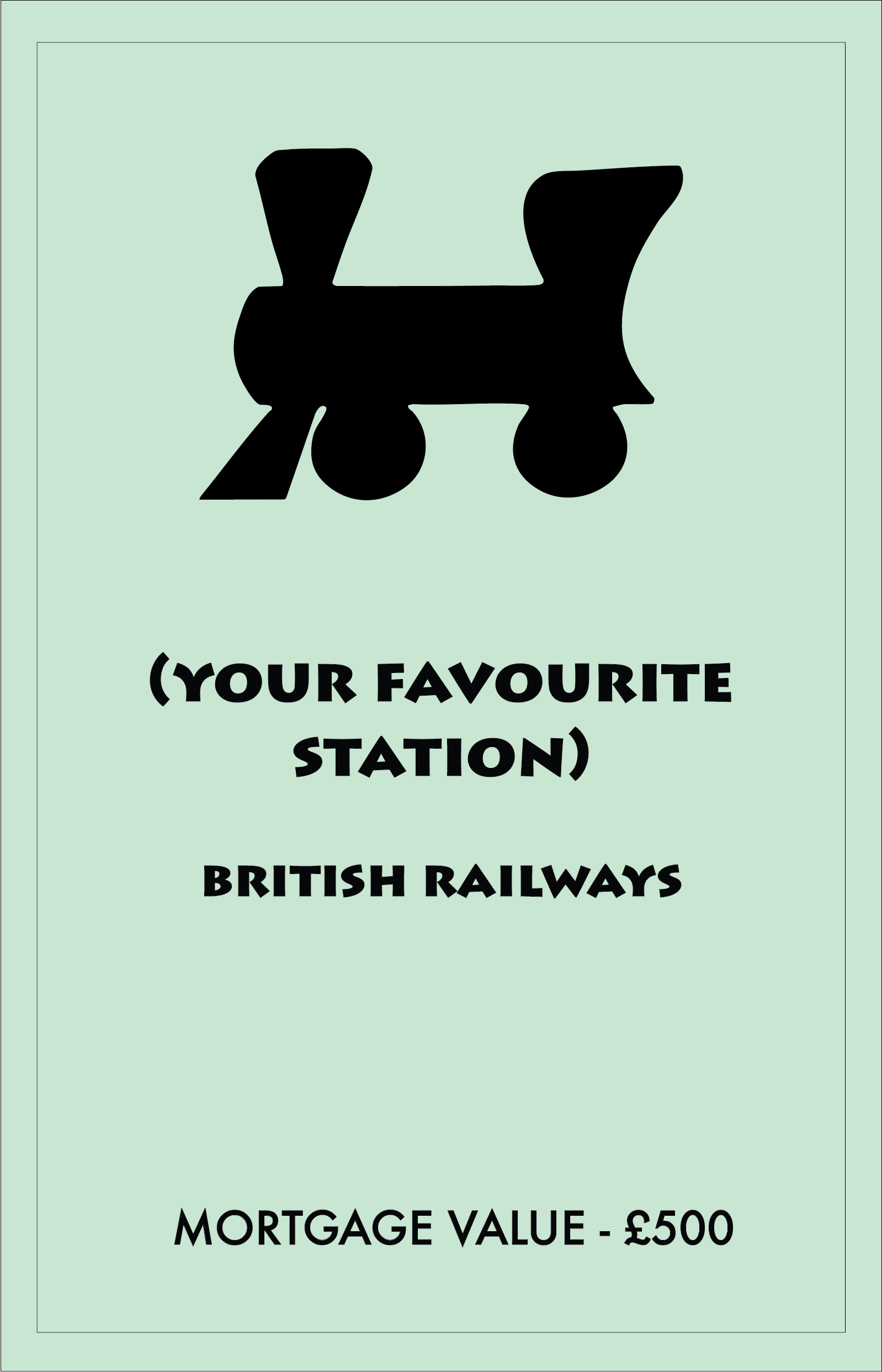 Your Monopoly Station Art