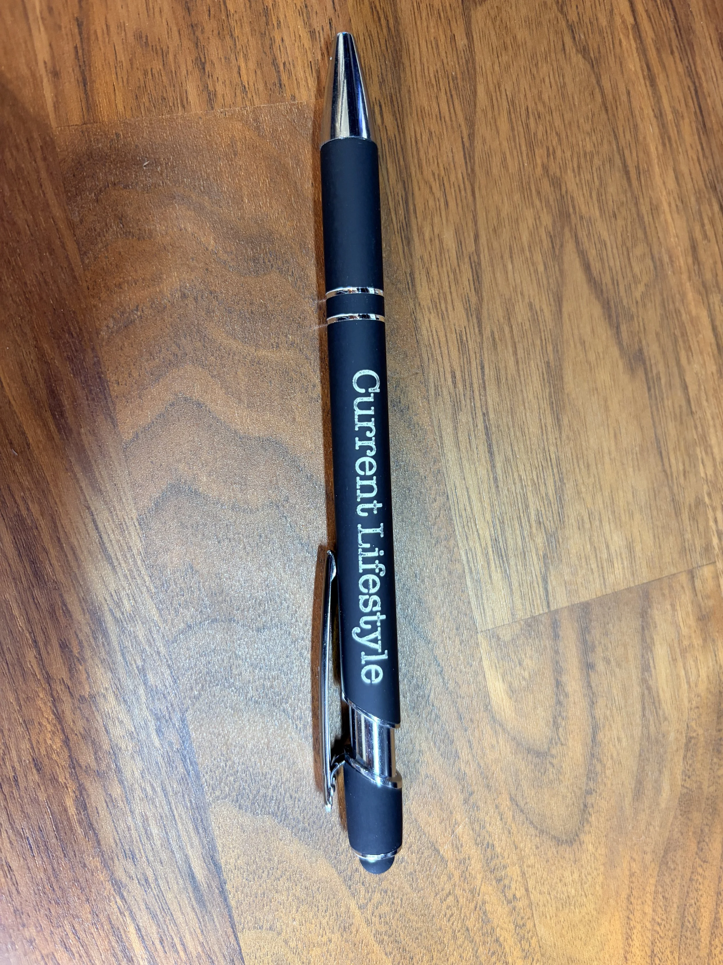Black metal ball point pen
