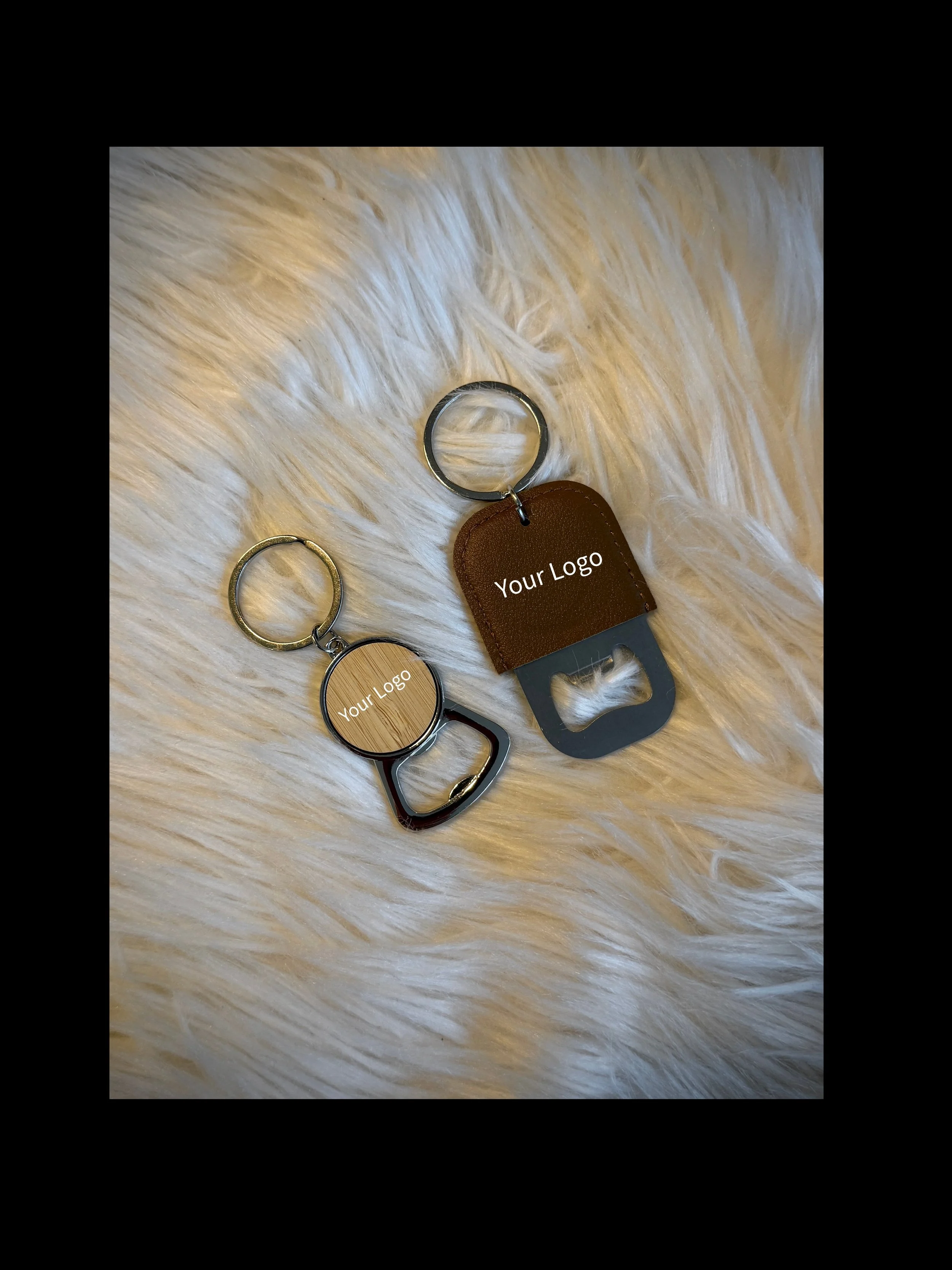 Leather or wood bottle opener