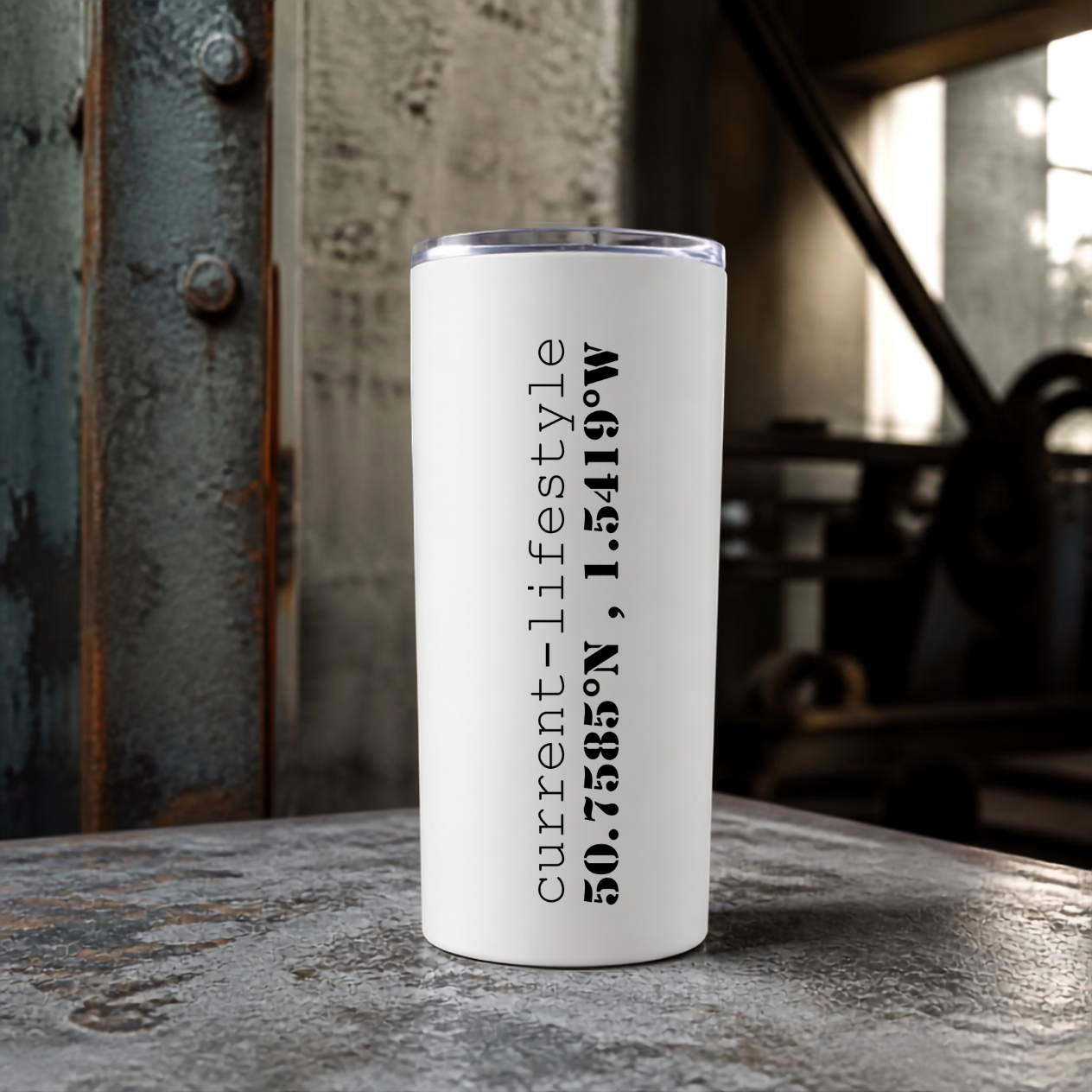 Blank metal tumbler mockup - Branded White tumbler.png