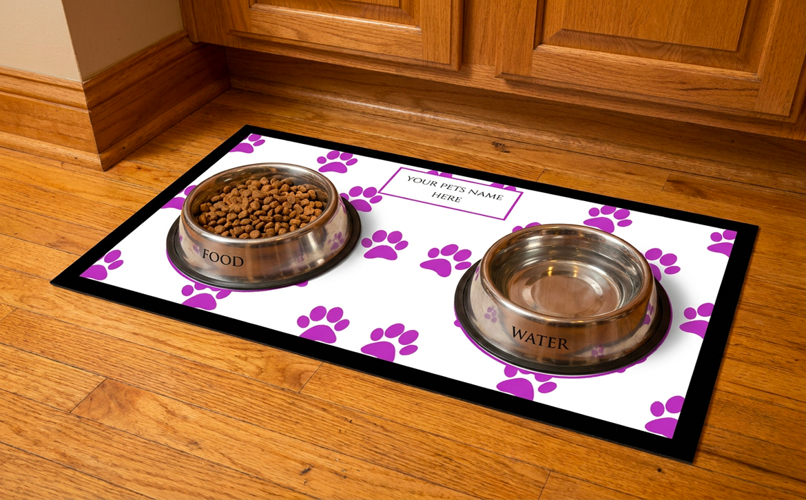 Pet mat mock up pink with bowls.png