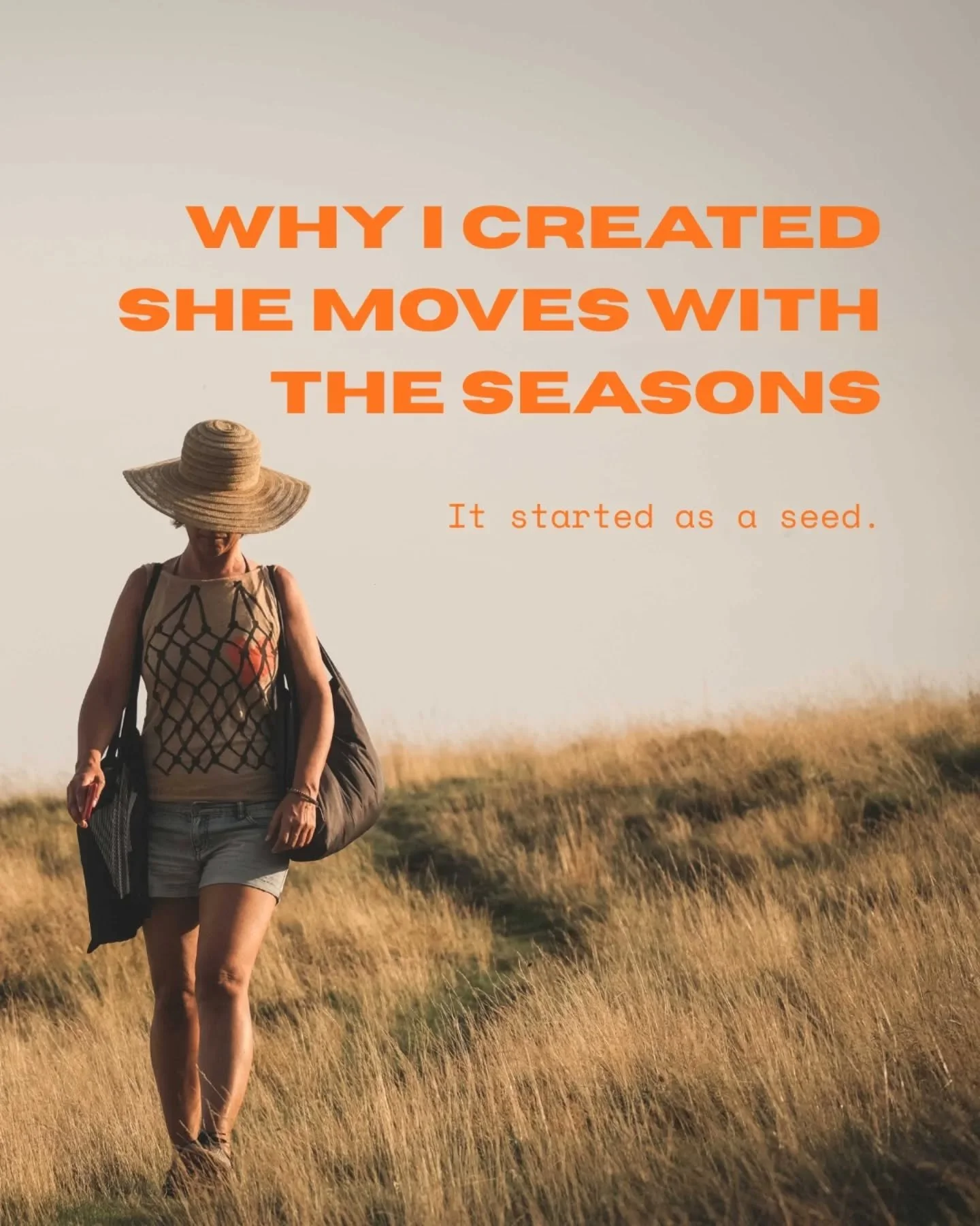 I created She Moves with the Seasons after spening years on the land, observing its rhythms and wildness, and noticing in myself the ways I'd become rigid, controlled, and flattened. That contrast changed everything.

~

~

~