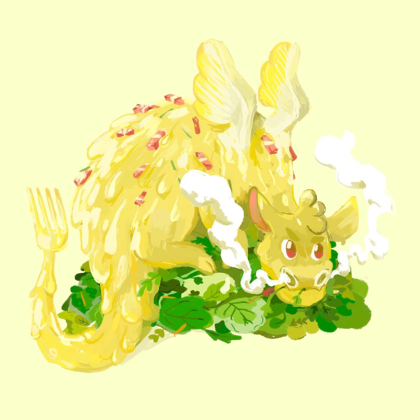 175 - Dragon Tartiflette sur son Nid de Salade #art #illustrator #procreate #365daysofart #artist #illustration #dragon #foodporn #food #tartiflette #salade #manger

submitted by @thomas_jblt 
en live sur Twitch.tv/mynameishavery