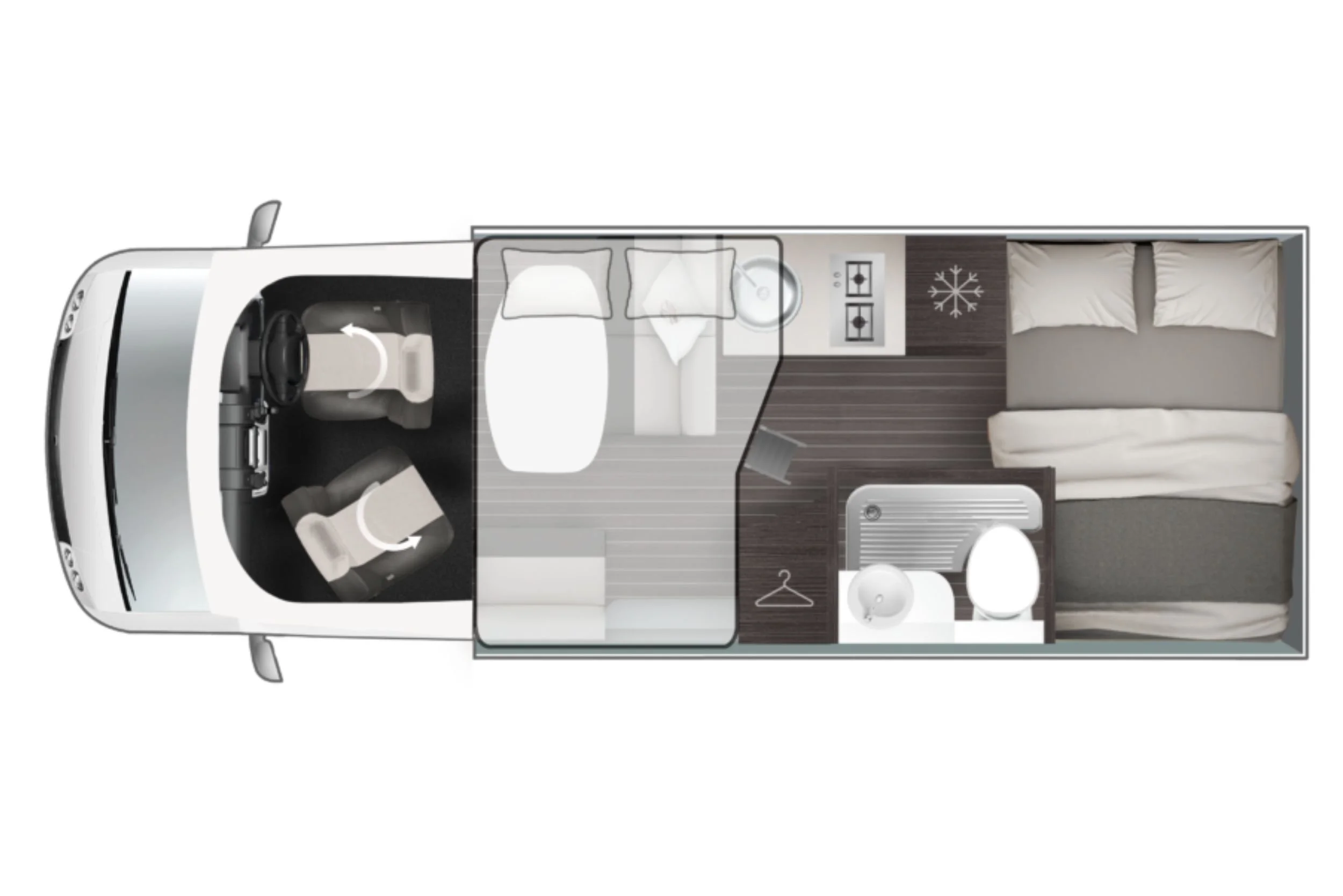 Floorplan (Islay - Roller Team Kronos Compact 665 Motorhome)