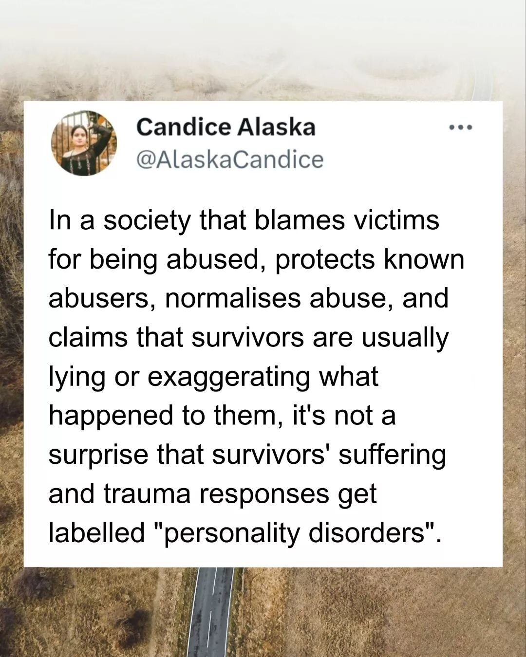 (CW abuse, victim-blaming, descriptions of traumatic ways that society responds to abuse)

In a society where abuse is normalised, where perpetrators are the ones protected and given the benefit of the doubt, where abuse is seen as an anomaly instead