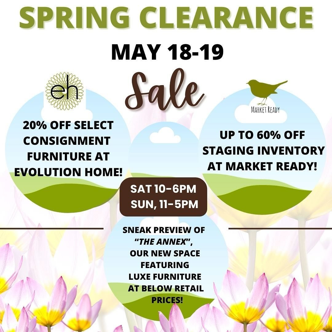 On Saturday, May 18, and Sunday, May 19, be among the first to shop the sales at The Annex, a new showroom at Evolution Home filled with brand new luxury consignment furniture from high-end retailers like BR Home, Lulu and Georgia, Maiden Home, Burro