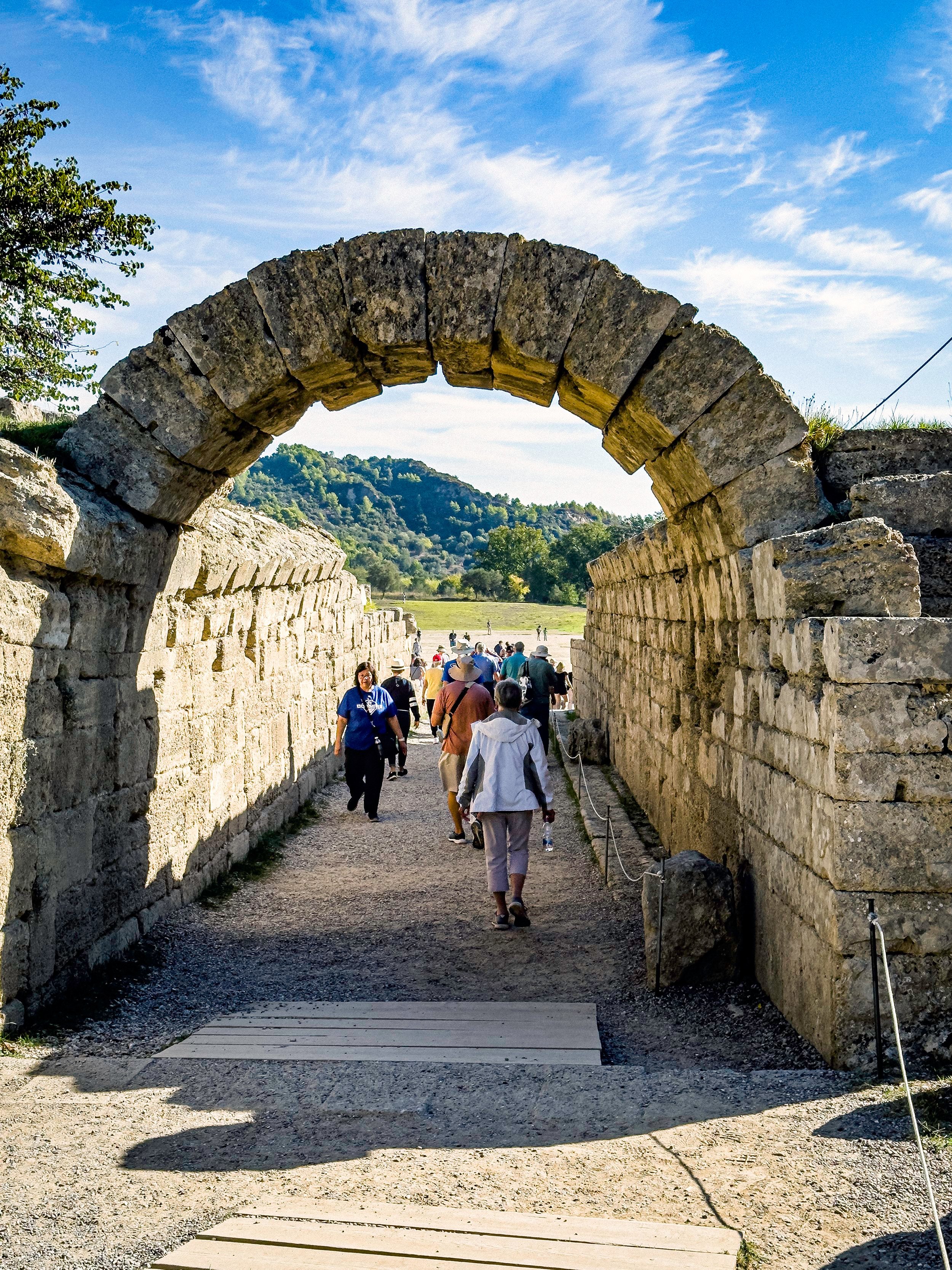 Mount Olympia. The entrance to the running events...