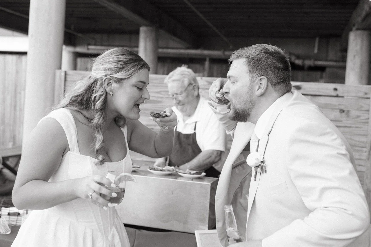 1, 2, 3...Go 🦪  There is never a dull moment when there is an oyster bar at cocktail hour! 
⠀⠀⠀⠀⠀⠀⠀⠀⠀
Photographer: @whitneyrumpca 
Catering: @zeffertandgold
⠀⠀⠀⠀⠀⠀⠀⠀⠀
📍 CBF Events, beachfront wedding and event venue in Annapolis Maryland
