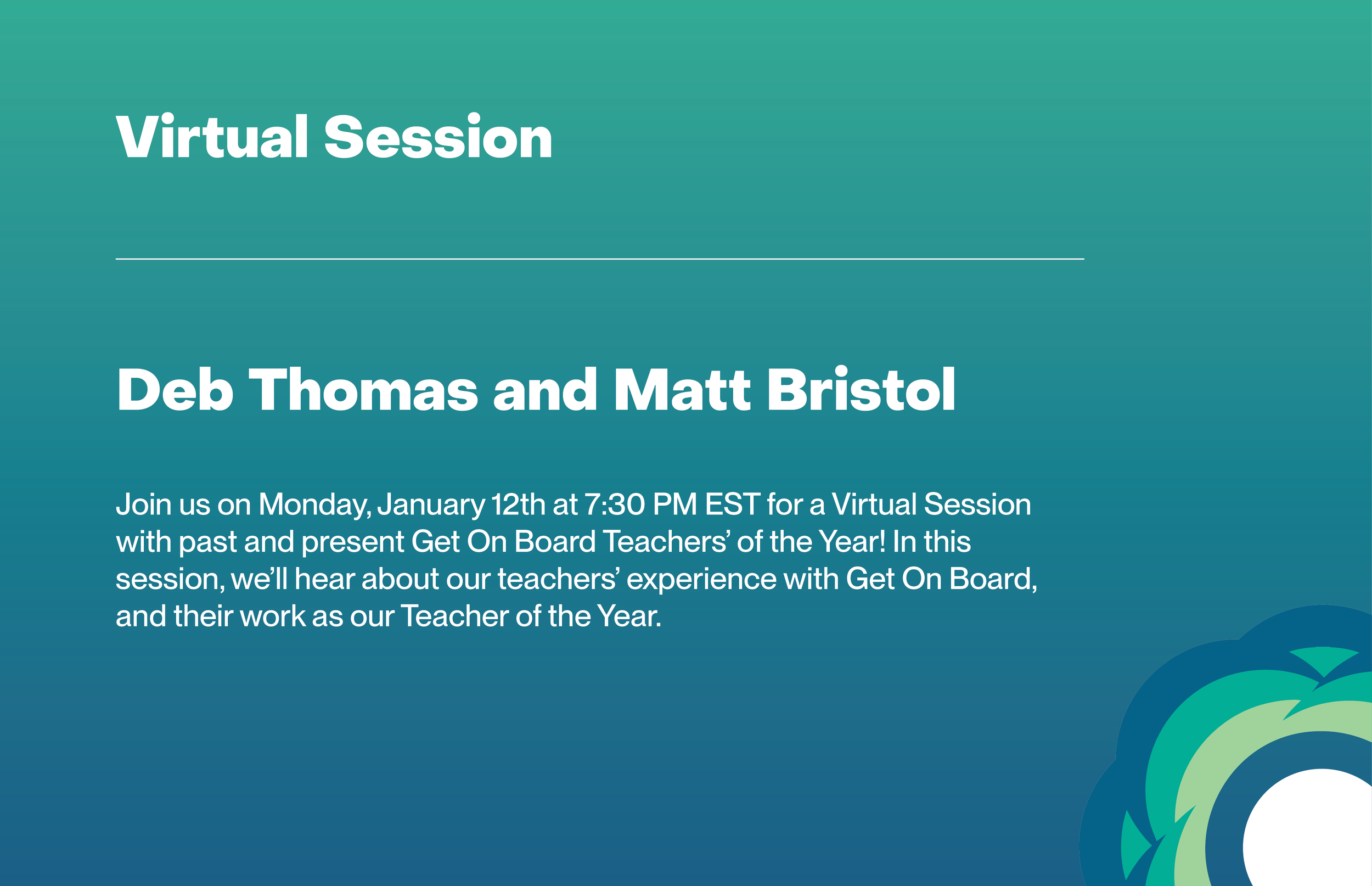 Virtual Session: Get On Board Teacher of the Year