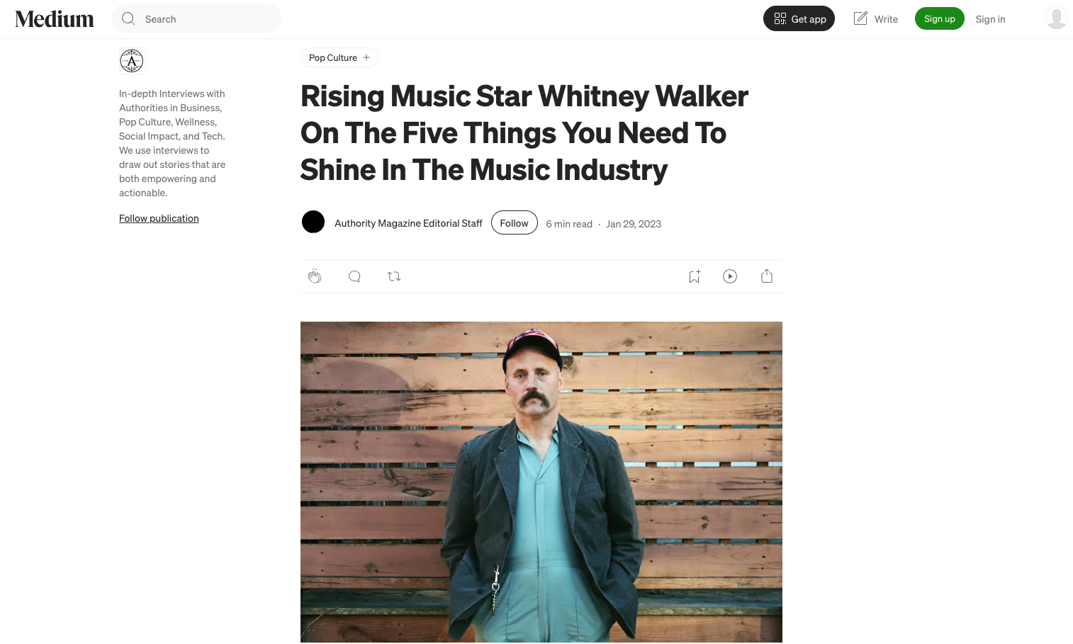 Rising Music Star Whitney Walker On The Five Things You Need To Shine In The Music Industry