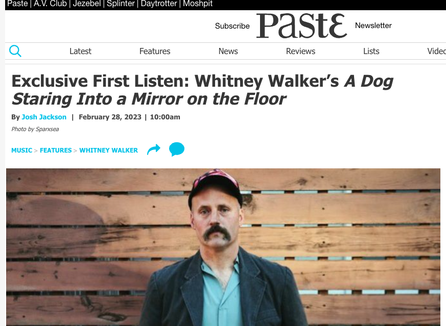 Paste Mag/Exclusive First Listen: Whitney Walker’s&nbsp;A Dog Staring Into a Mirror on the Floor